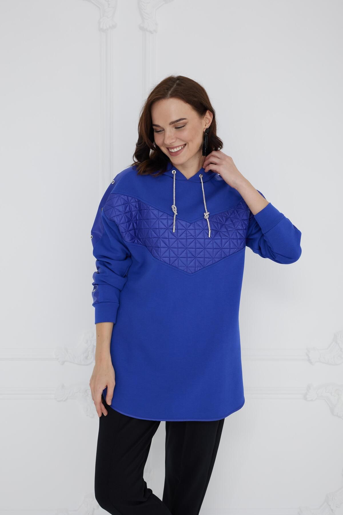 Moodbasic-Blue Kapiteone Detailed Moodbasic Tunic - Mb21.284 3