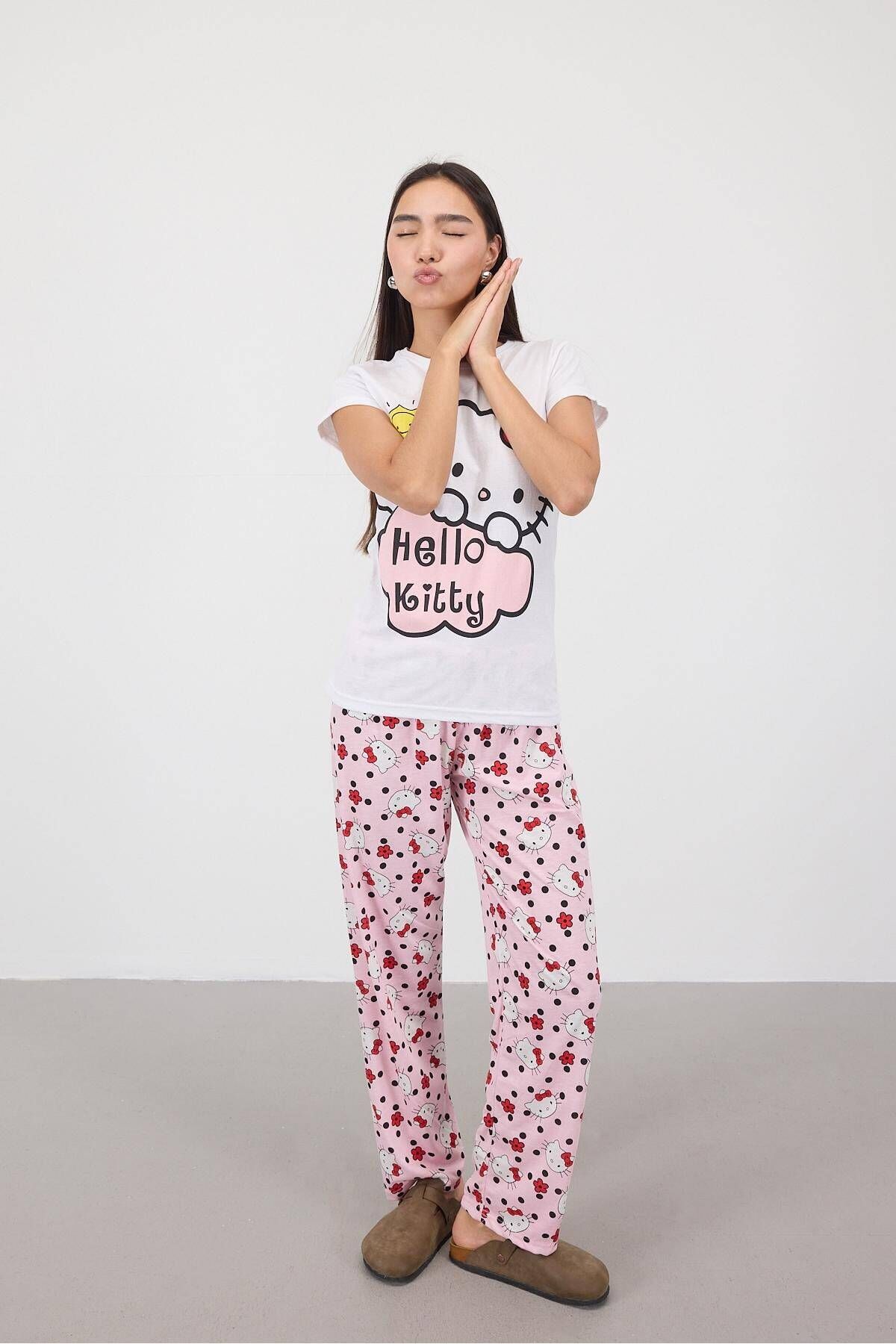 Addax-Pajama Set - Pink - Graphic 1