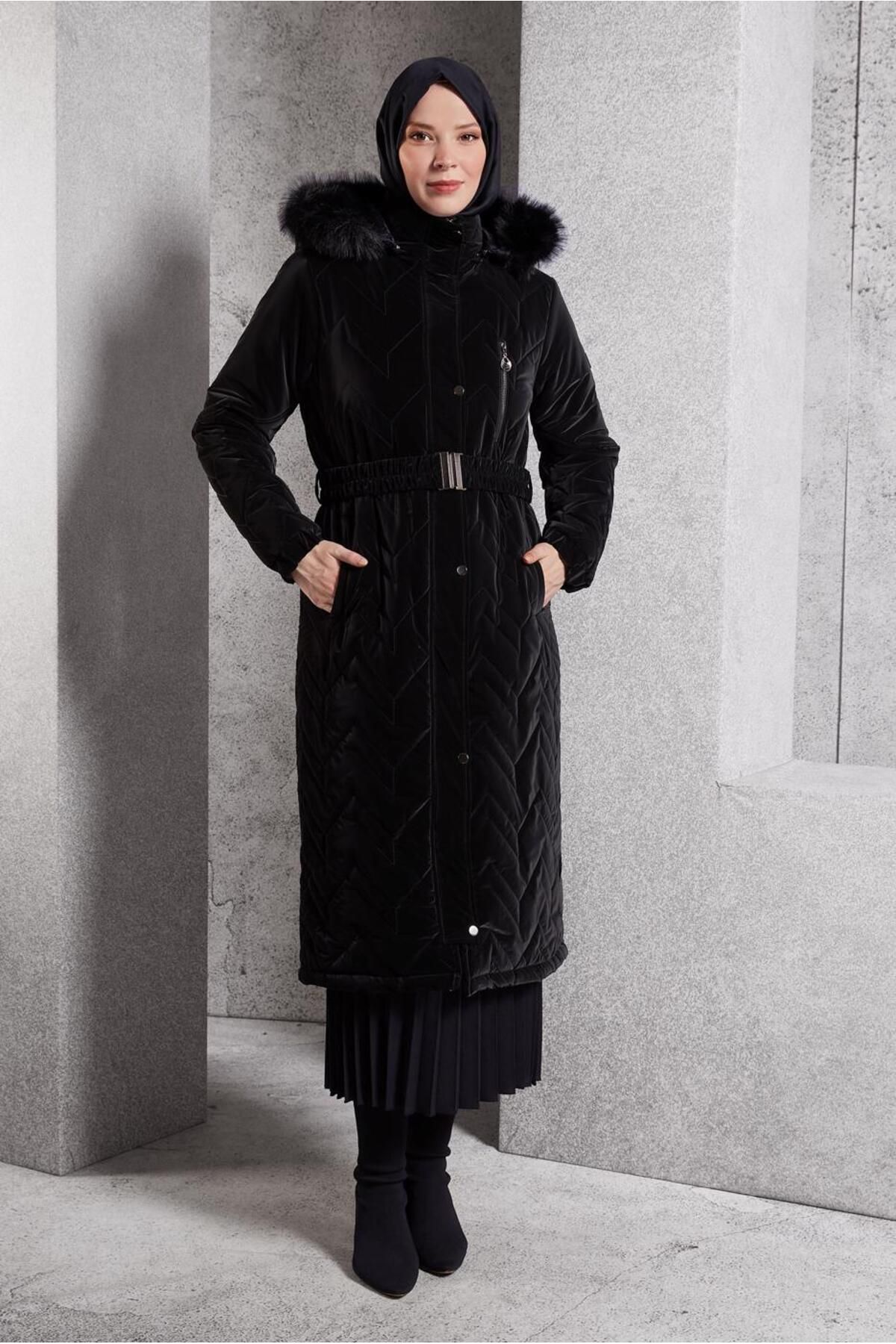 مانتو کمربندی 90516 Alvina
