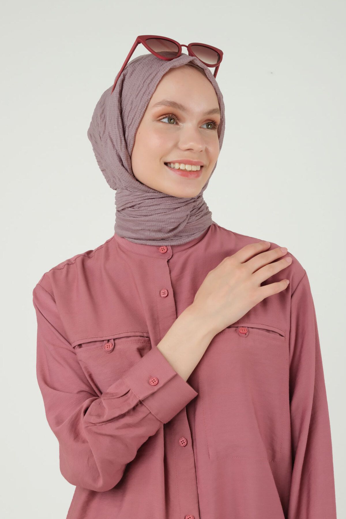 HEQA-Natural Shawl Light Plum 1