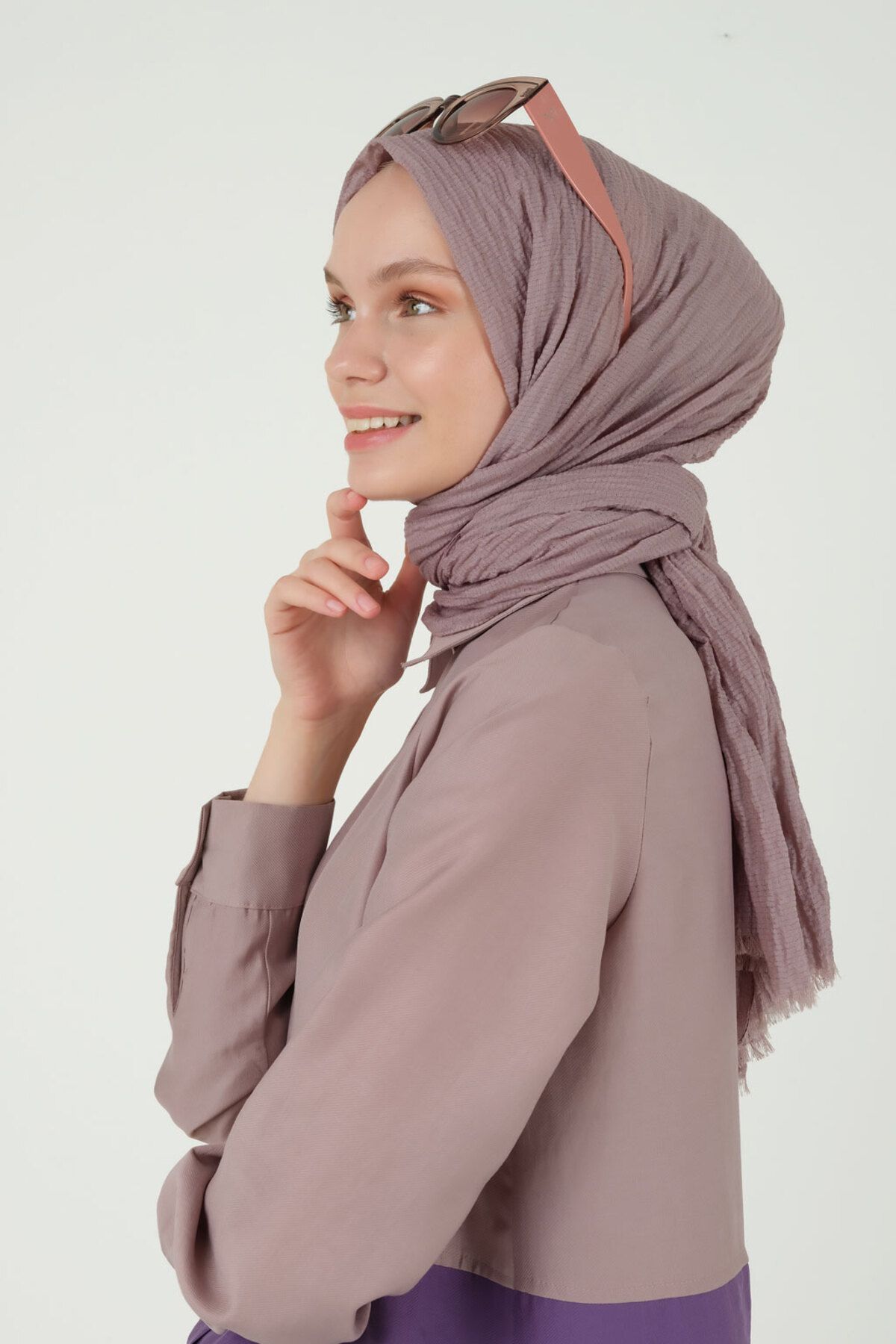 HEQA-Natural Shawl Light Plum 3