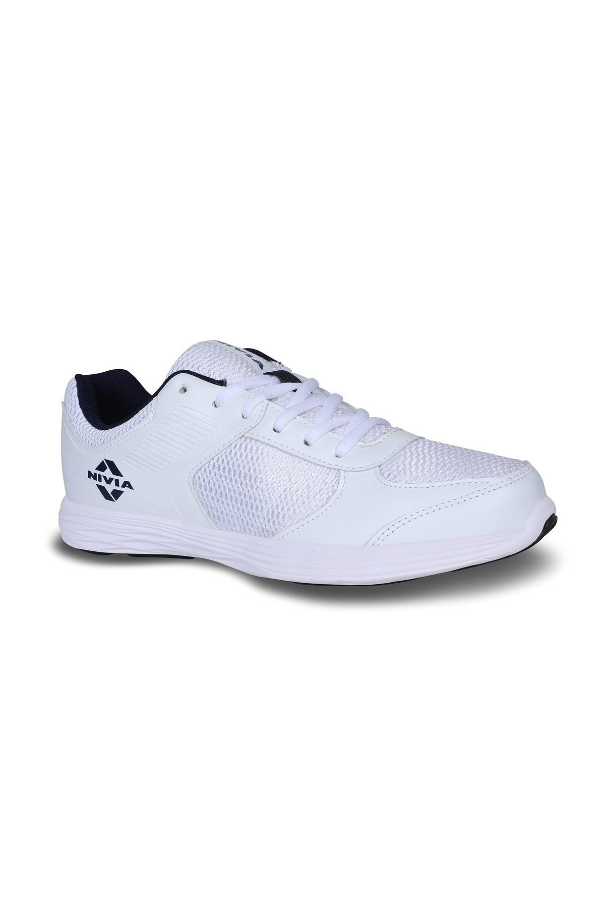 Nivia-Hawks Running Shoes (WHITE, 9 UK/10 US/43 EU) | Breathable Mesh, Comfortable, Cushion 1