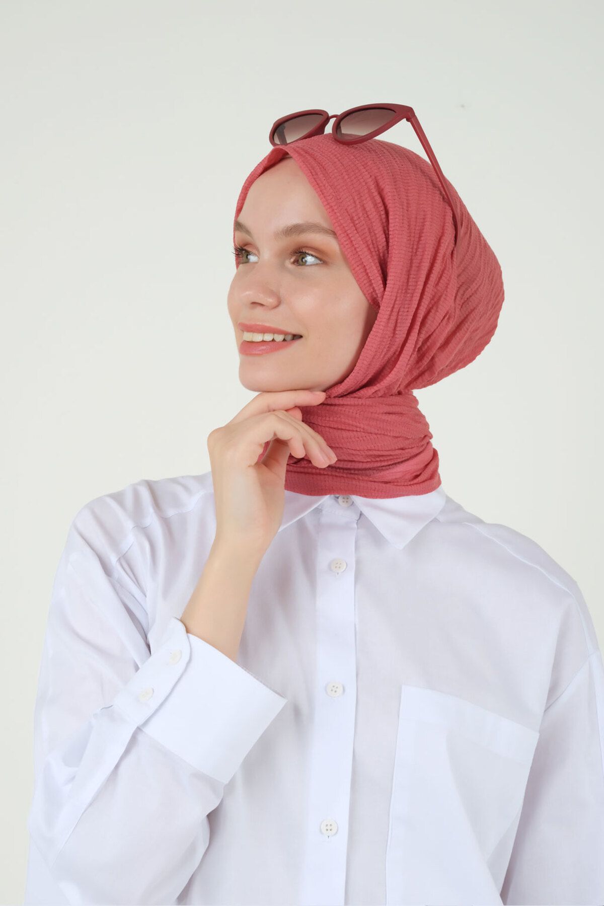 HEQA-Natural Shawl Ultra Pink 2