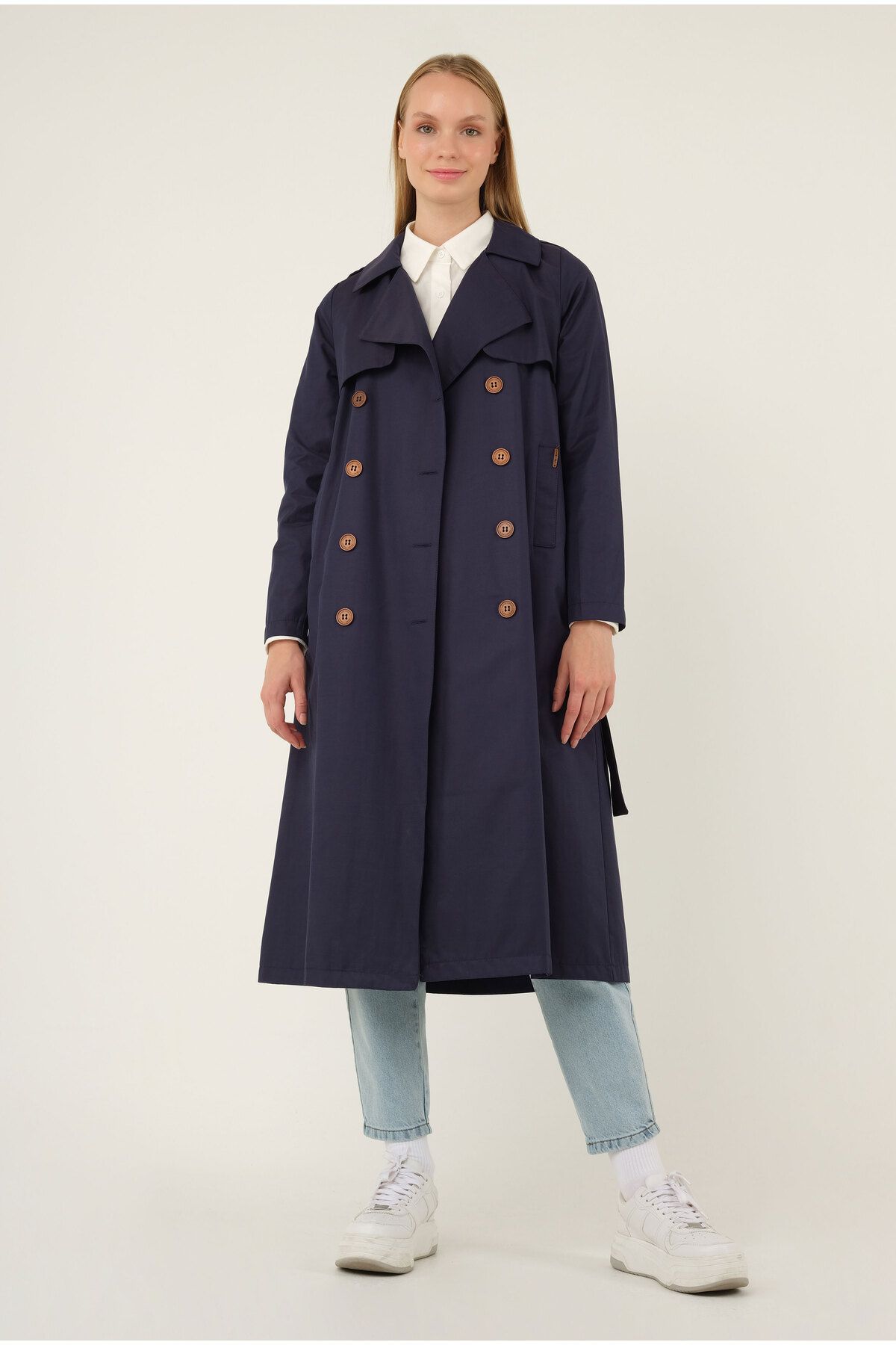 HEQA-Past Trench Coat Dark Blue 2