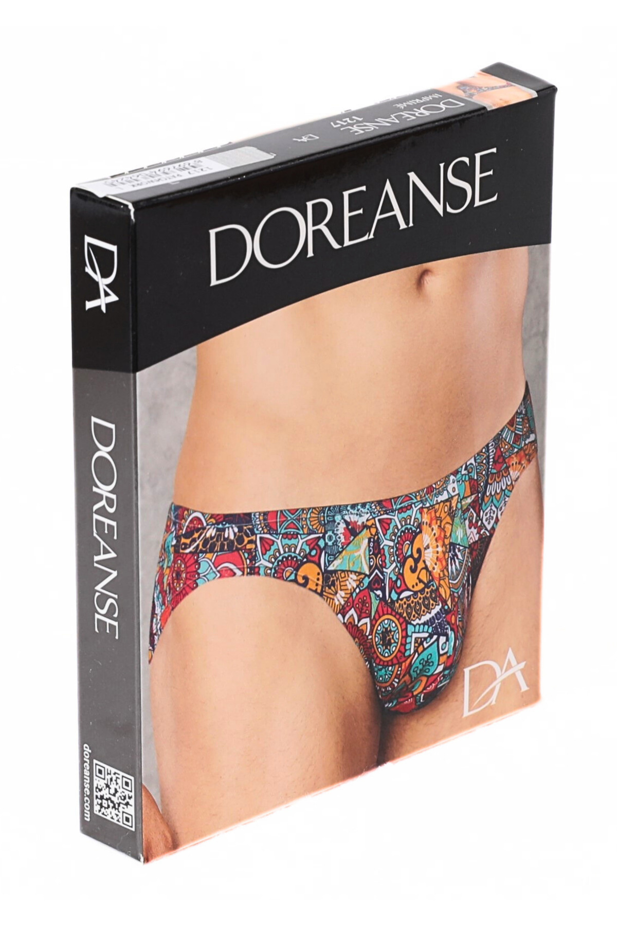 Doreanse-Men's Modal Slip Panties - Multicolored and Printed, Model 1217 6
