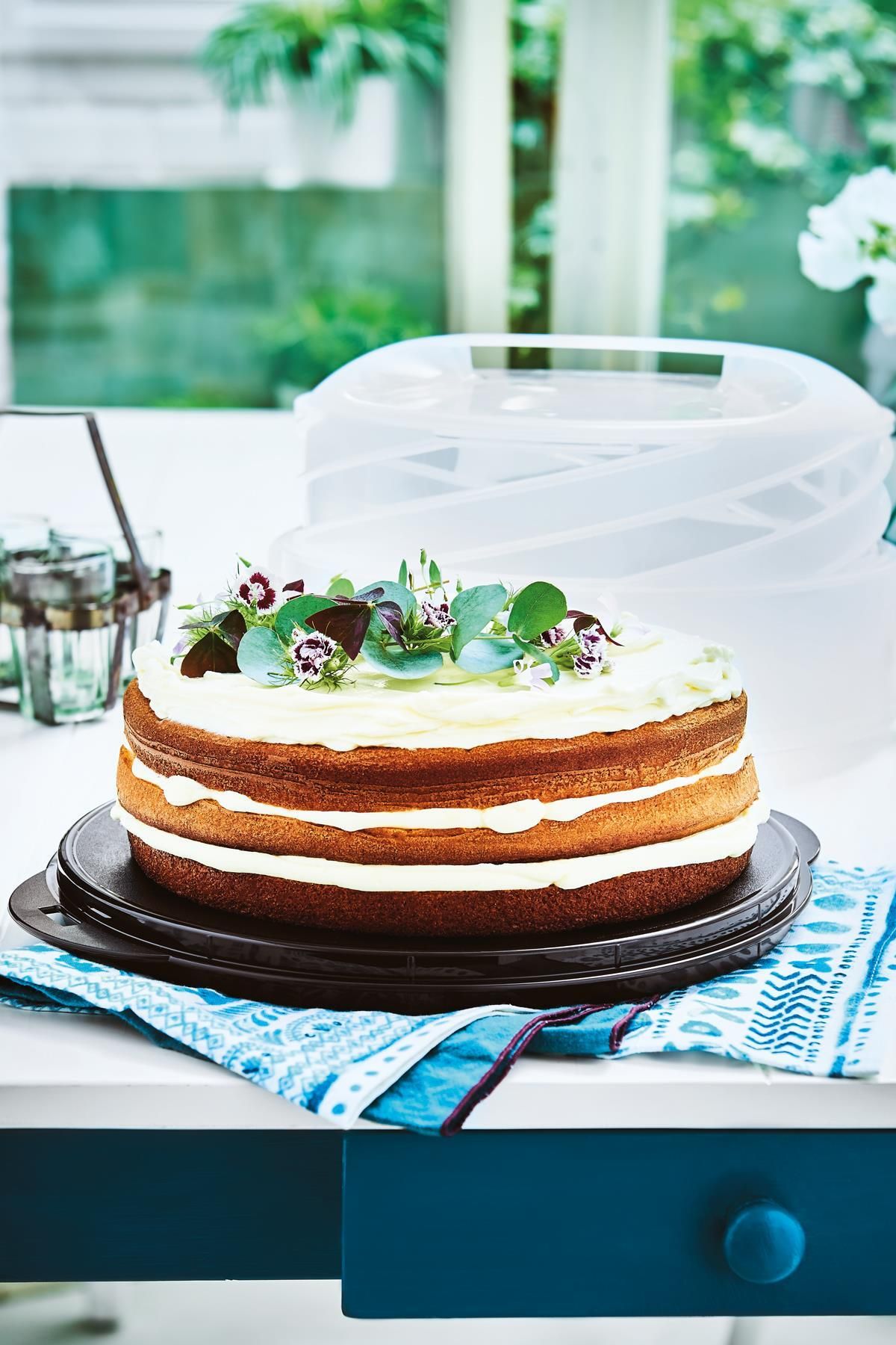 Tupperware-Verstellbarer Kuchen-, Kuchen- und Servierbehälter 5