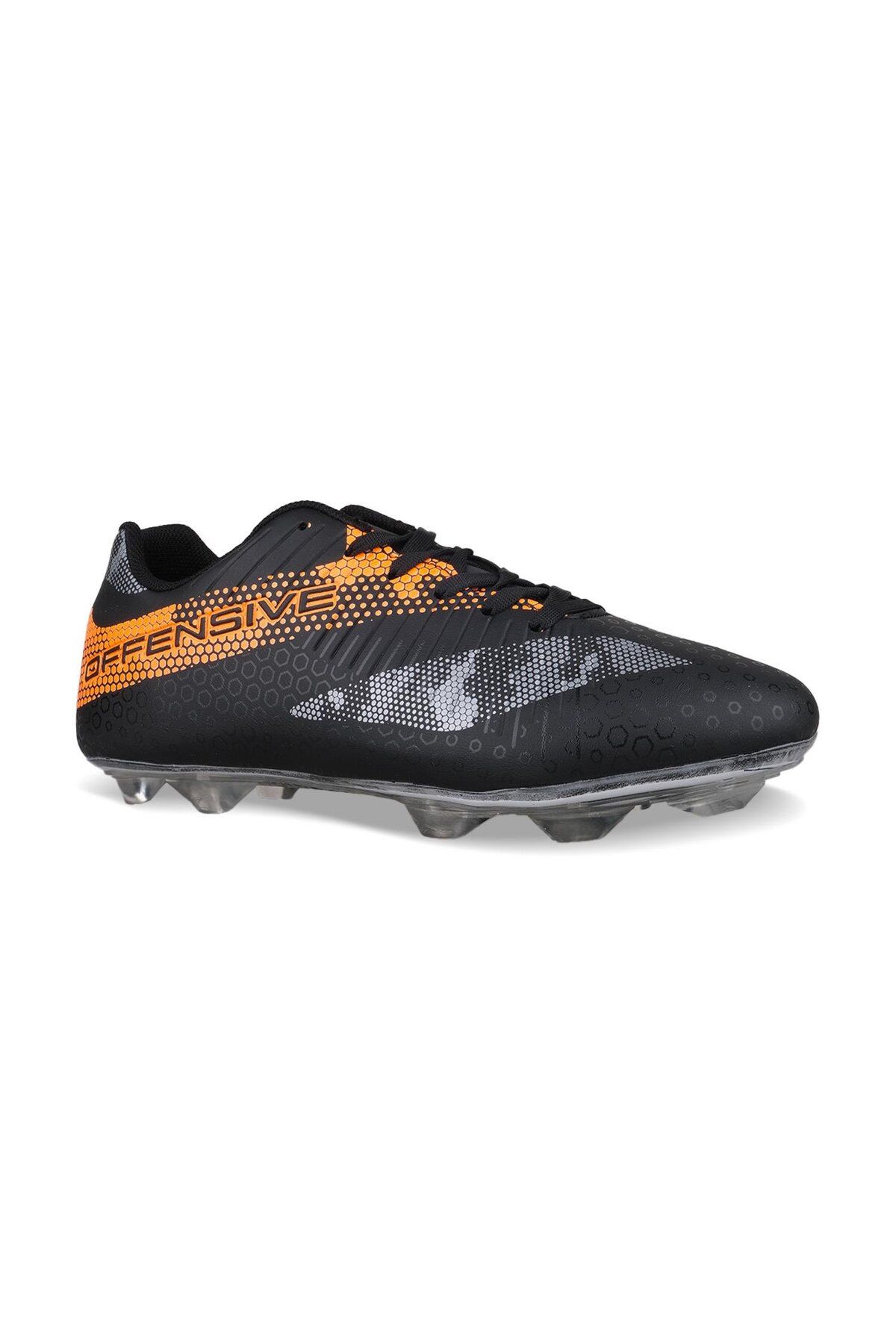 M.P.-Men's Lace-Up Black-Orange Football Boots Football Shoes 3