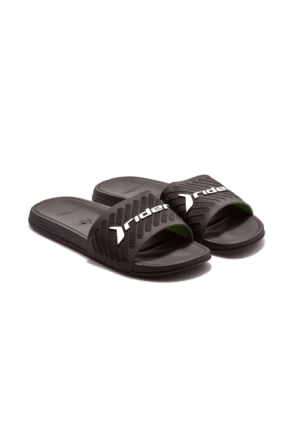 Rider-Men's Black Slippers - Free ll Slide, Size 39/46 1