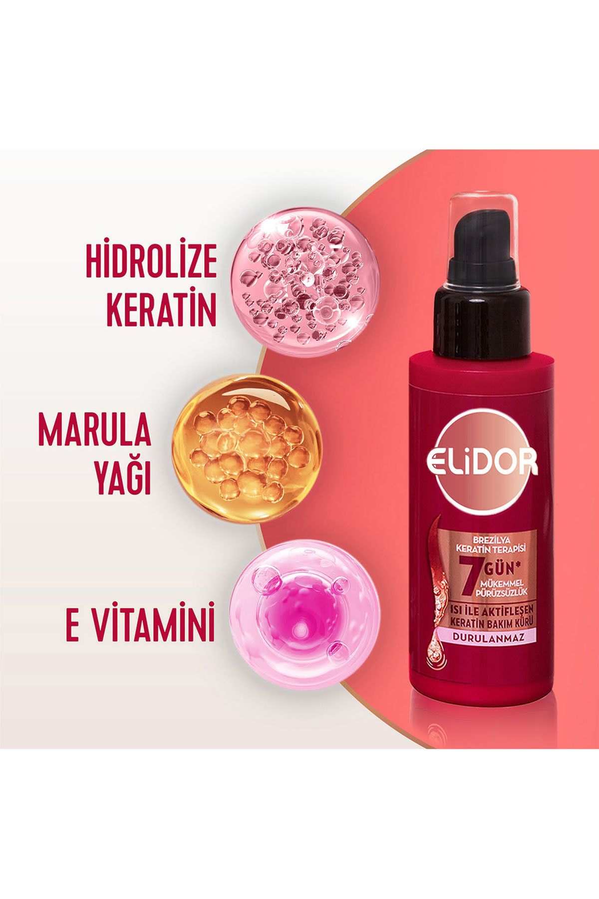 Elidor Isı Ile Aktifleşen Keratin Bakım Kürü Brezilya Keratin Terapisi 90 ml X2-6