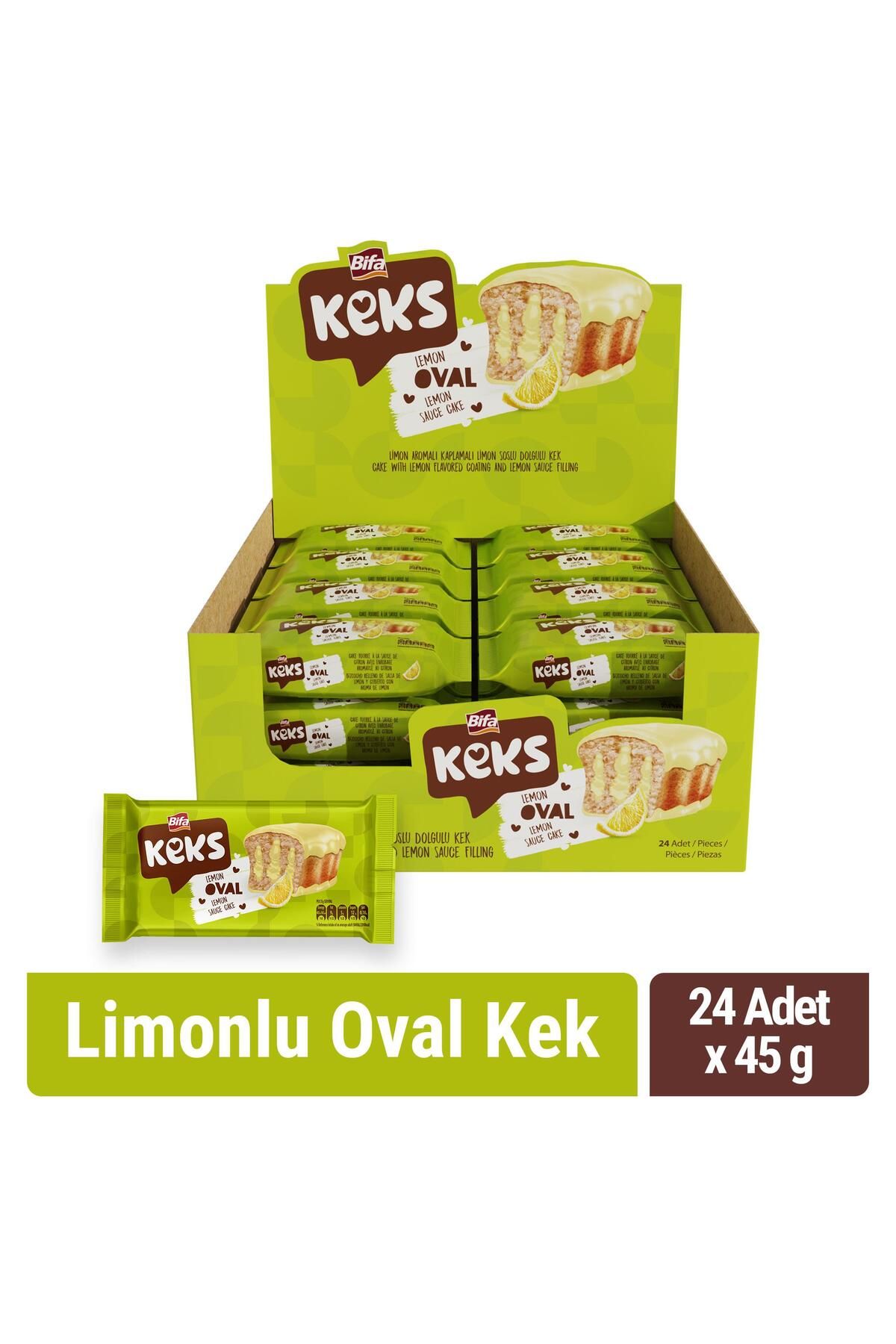 BİFA KEKS Bifa Keks Oval Kek Limonlu 45 gr x 24 Adet