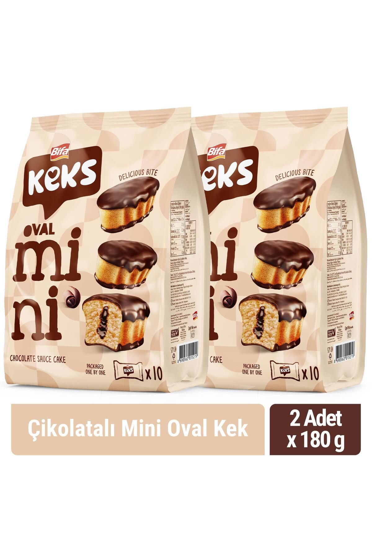 BİFA KEKS Bifa Keks Mini Oval Kek Çikolatalı 180 gr X 2 Adet