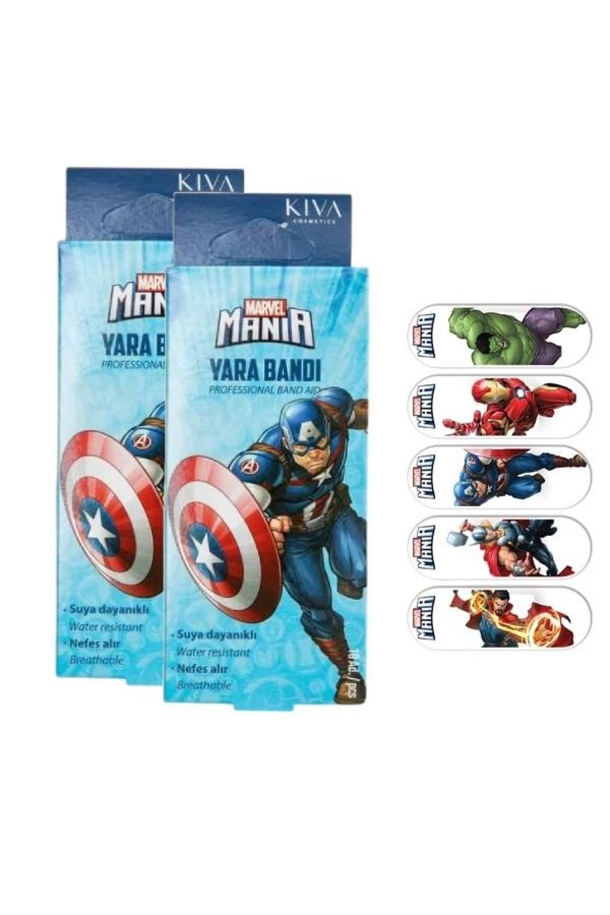 Marvel Captain America Yara Bandı 10'lu (2 Adet)