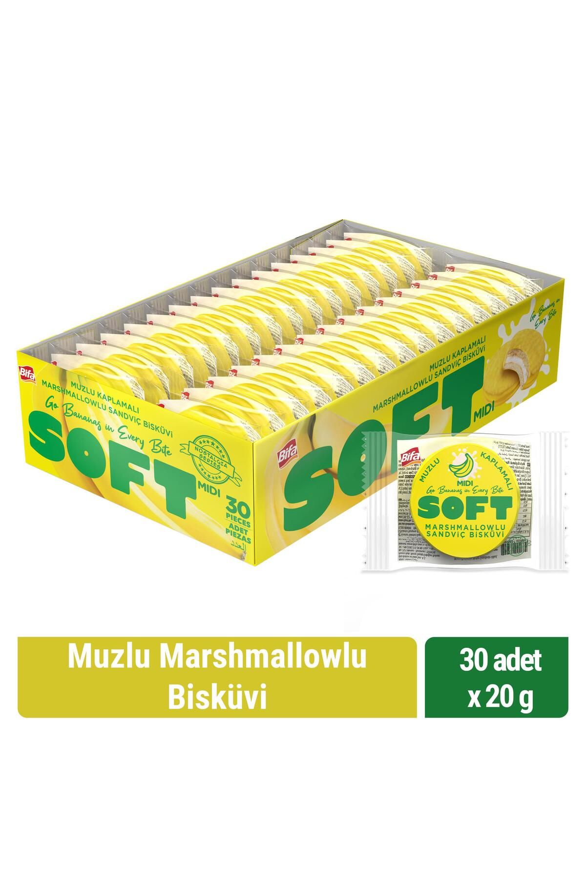 Bifa Soft Muzlu Marshmallowlu Bisküvi 20 gr X 30 Adet