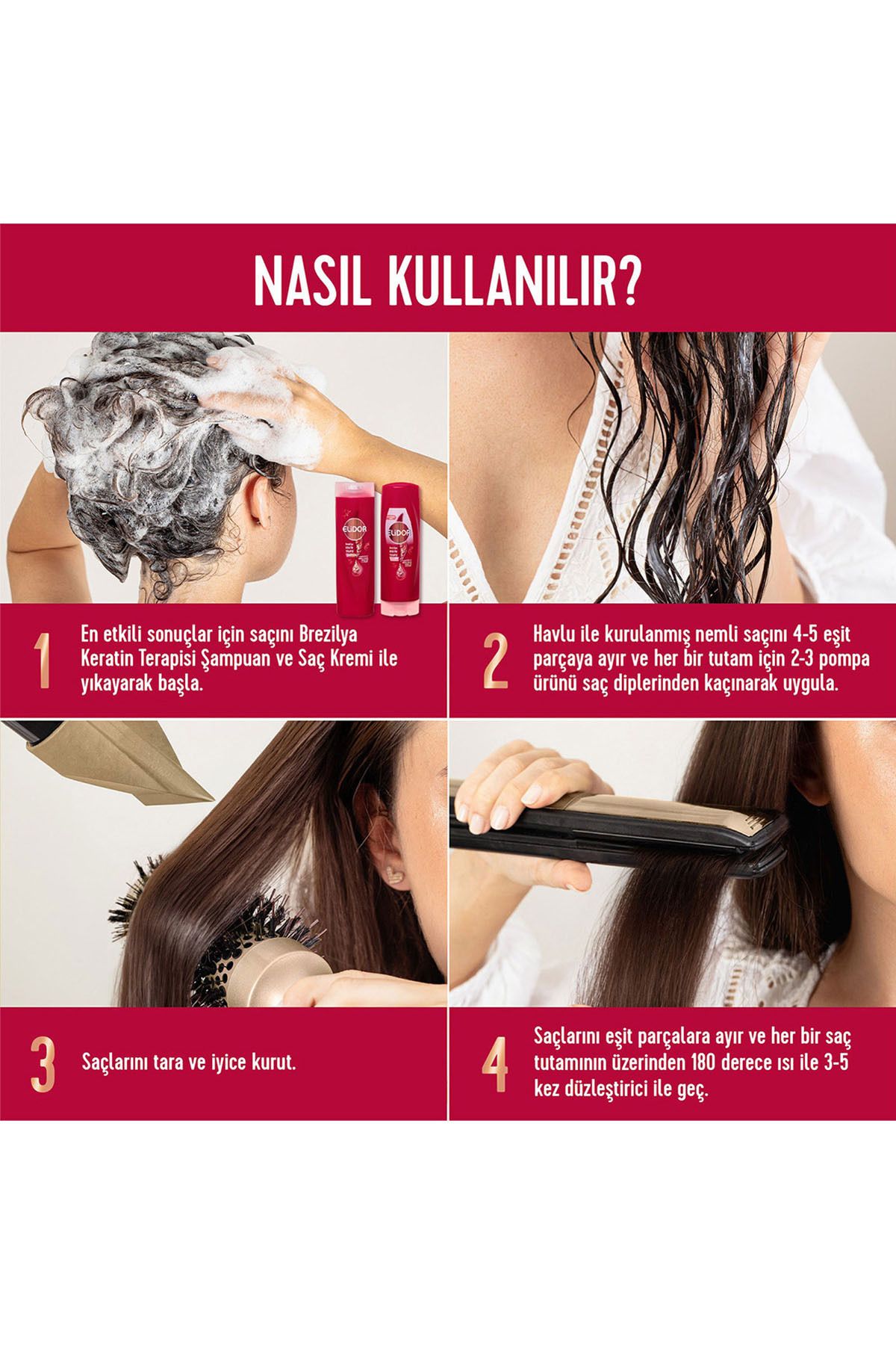 Elidor Isı Ile Aktifleşen Keratin Bakım Kürü Brezilya Keratin Terapisi 90 ml X2-7