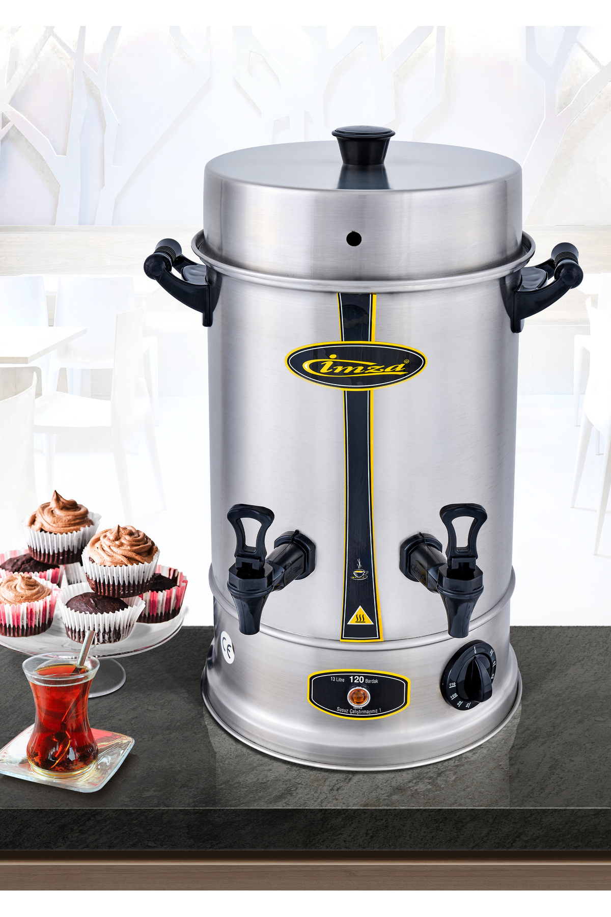 İmza 30 Bardak 4 Litre Emniyet Sistemli Çay Makinesi