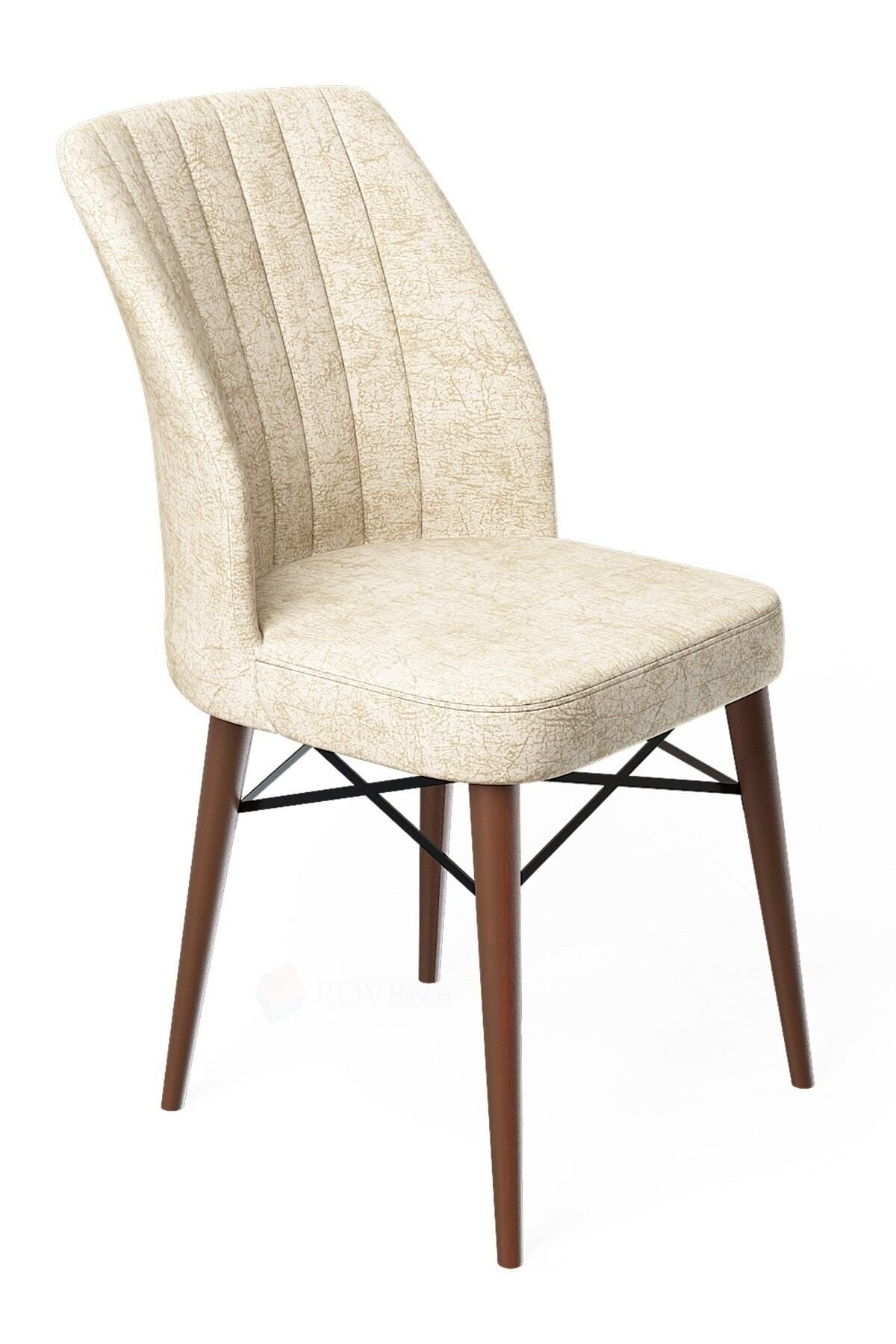 Rima Barok Desen 70x110 Mdf Sabit Yemek Masası Takımı 4 Adet Sandalye-3