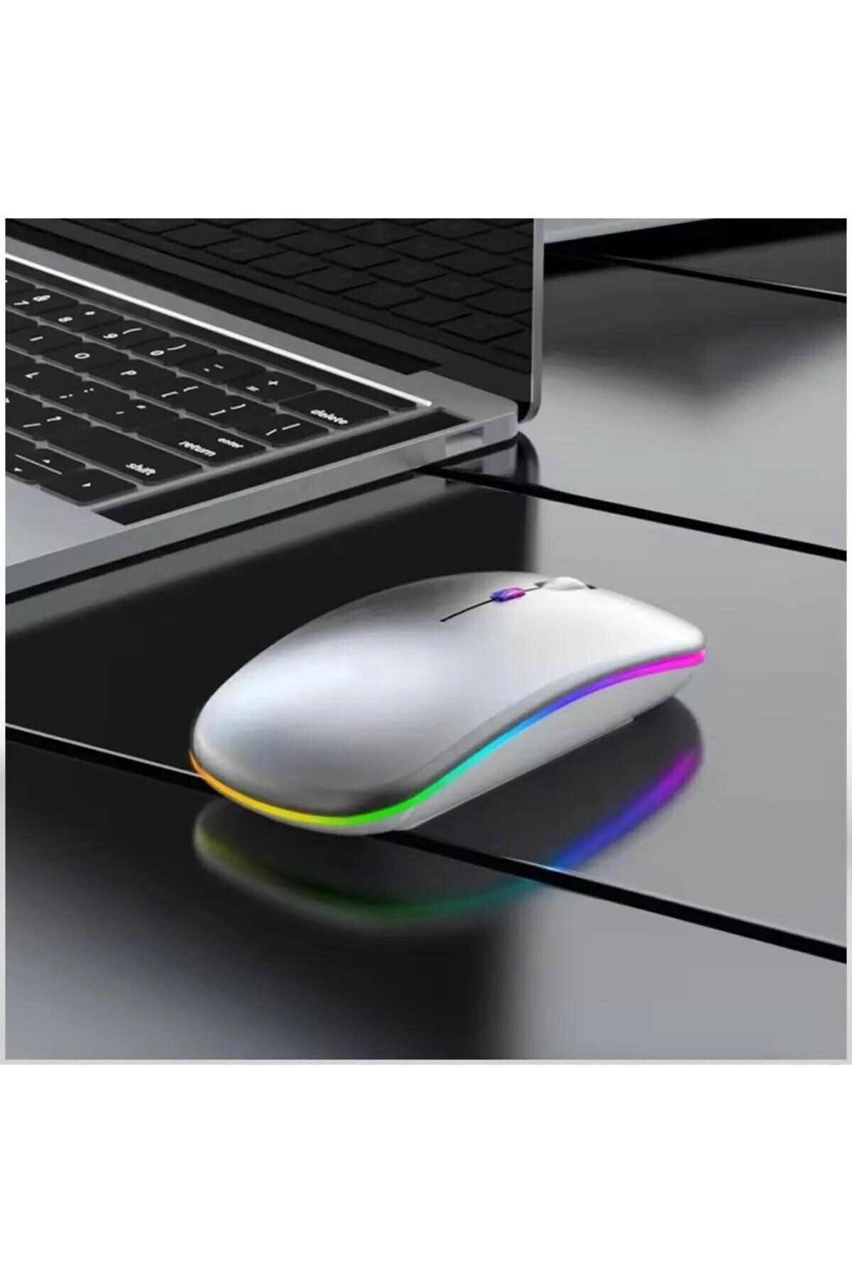 UmoTech Şarjlı Kablosuz Mouse Bluetooth\2.4ghz RGB Işıklı Sessiz ...