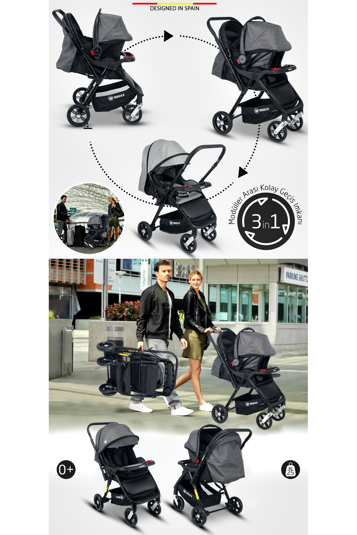 Baby Home 902 X4 Travel Sistem Bebek Arabası fotoğrafı 2 (önizleme)