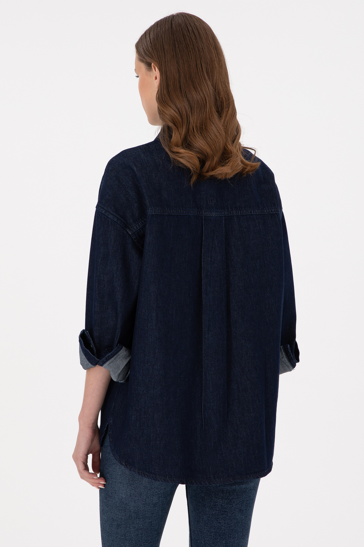 U.S. Polo Assn.  Kadın Mavi Jean Gömlek 50291123-DN0022 - Görsel 5