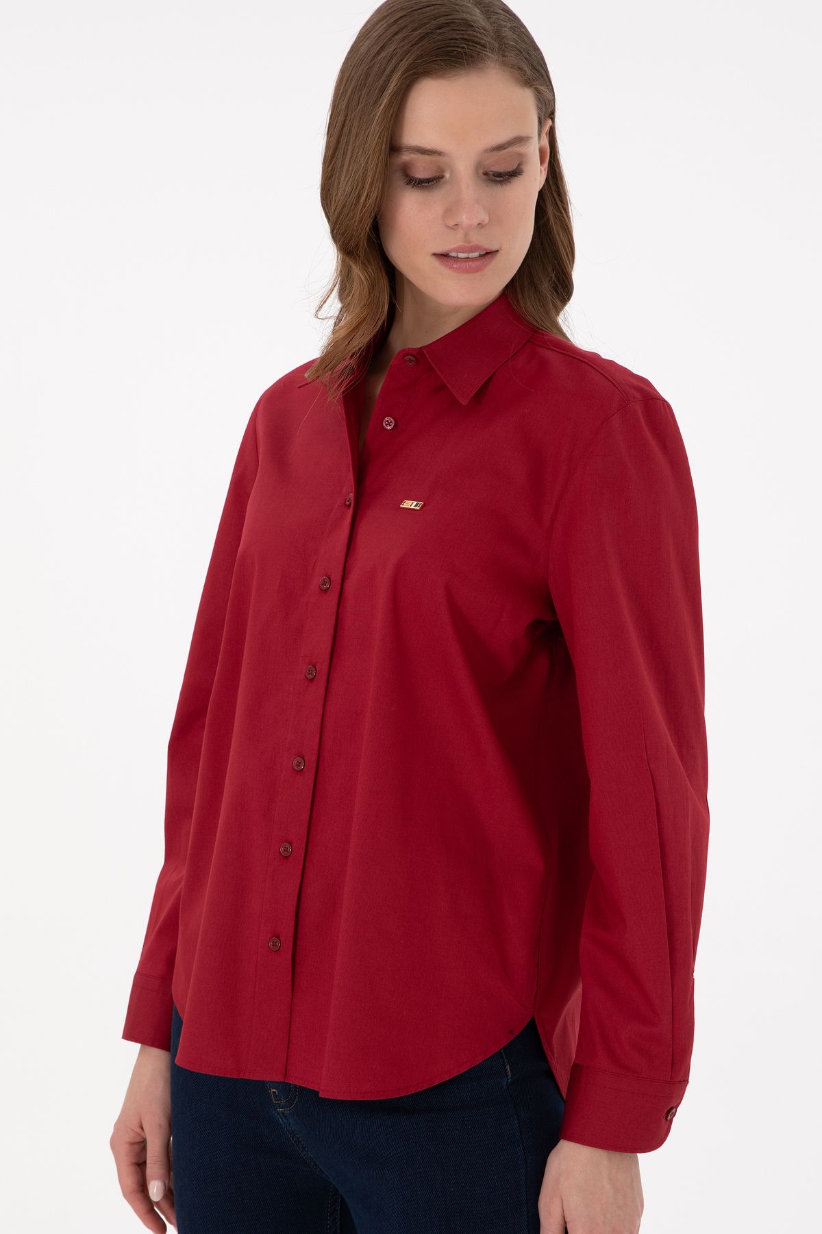 U.S. Polo Assn.-Women's Cherry Long Sleeve Shirt 50297103 -Vr223 3