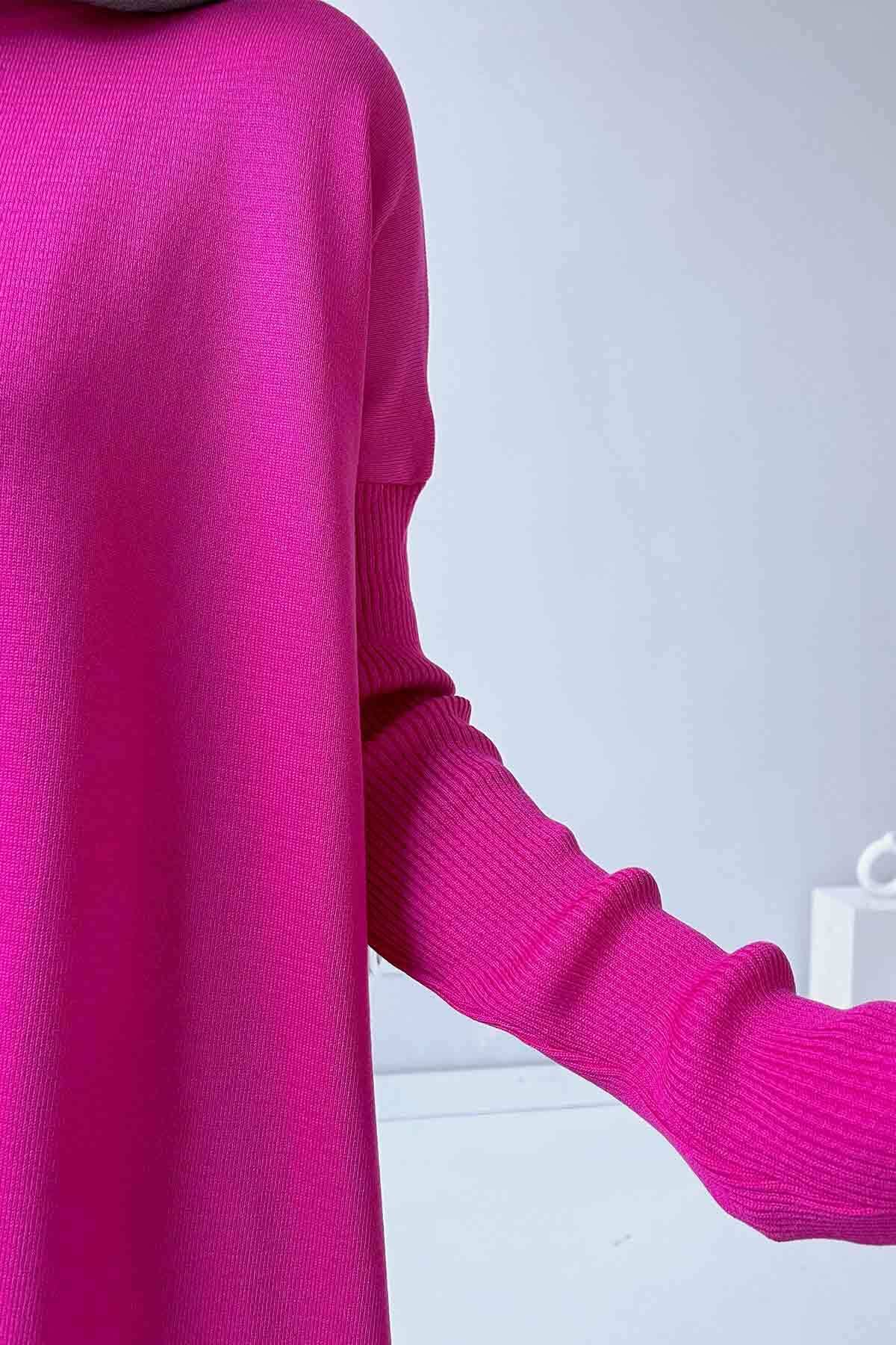Ka Hijab-Mira Mercerized Hijab Tunic - Φούξια 3