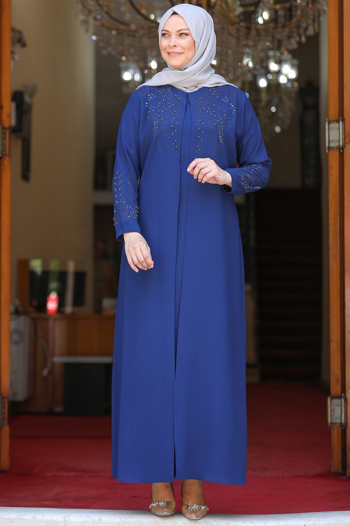 Ayşe Tesettür-Hijab Evening Dress Narcissus Dress Double Crepe Fabric Plus Size Dress Hijab Evening Dress 2