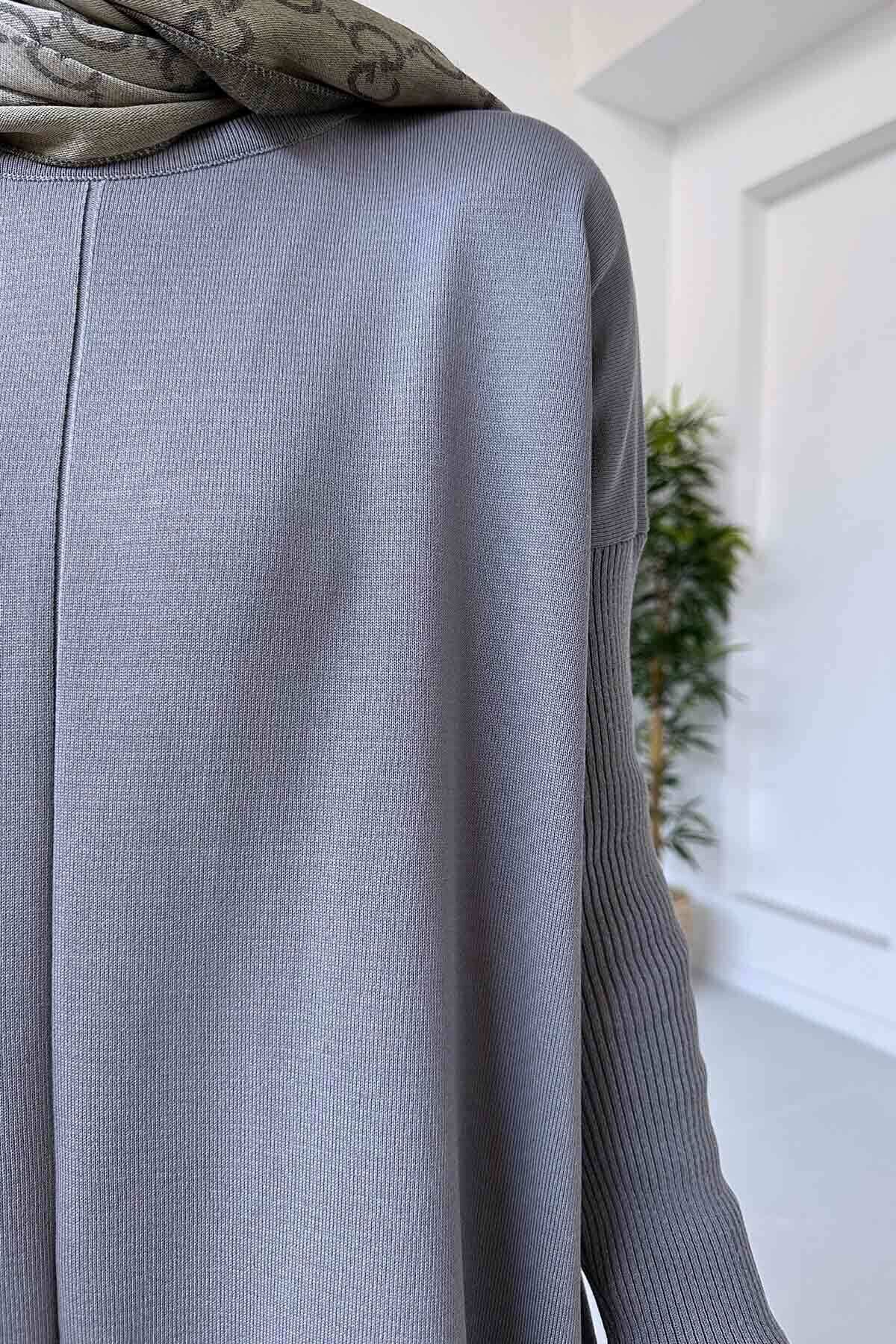 Ka Hijab-Gray Mira Mercerized Tunic 4