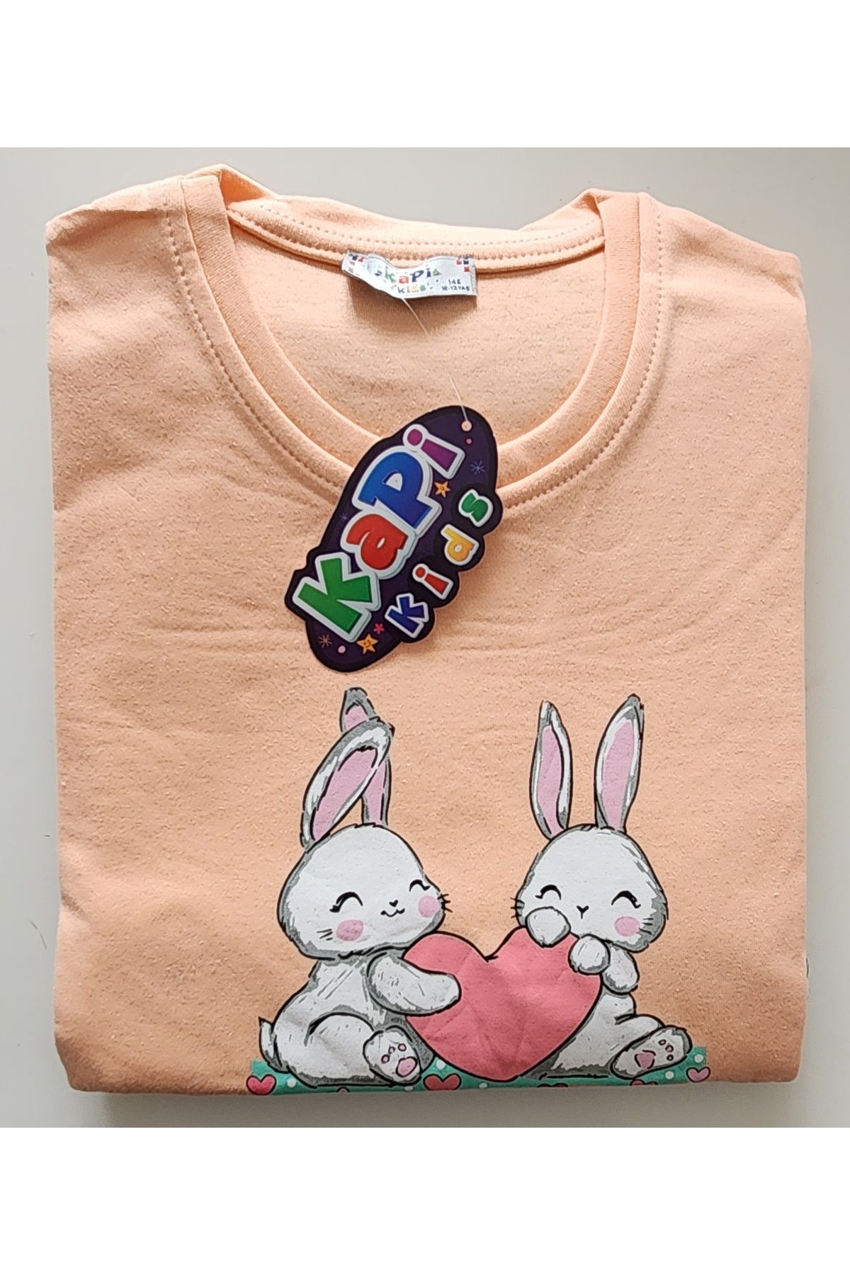 KAPİKİDS-Kapikids Long Sleeve Cotton Rabbit Print Girls' Pajamas Set 6160 2