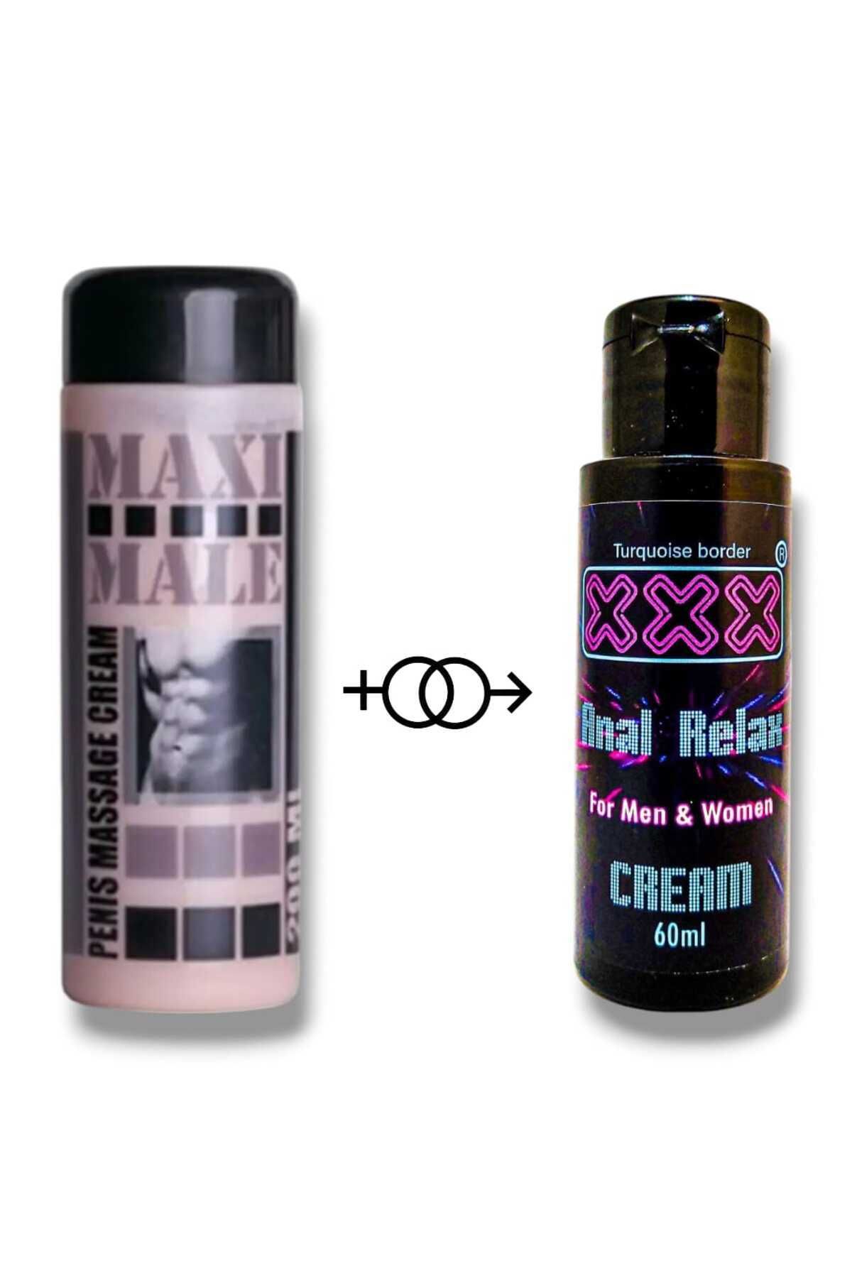 MAXİ Male Erkeklere Özel Pénis Büyütme Geliştirme Kremi + 3X Anal Relax Rahatlatıcı Krem 60 ML