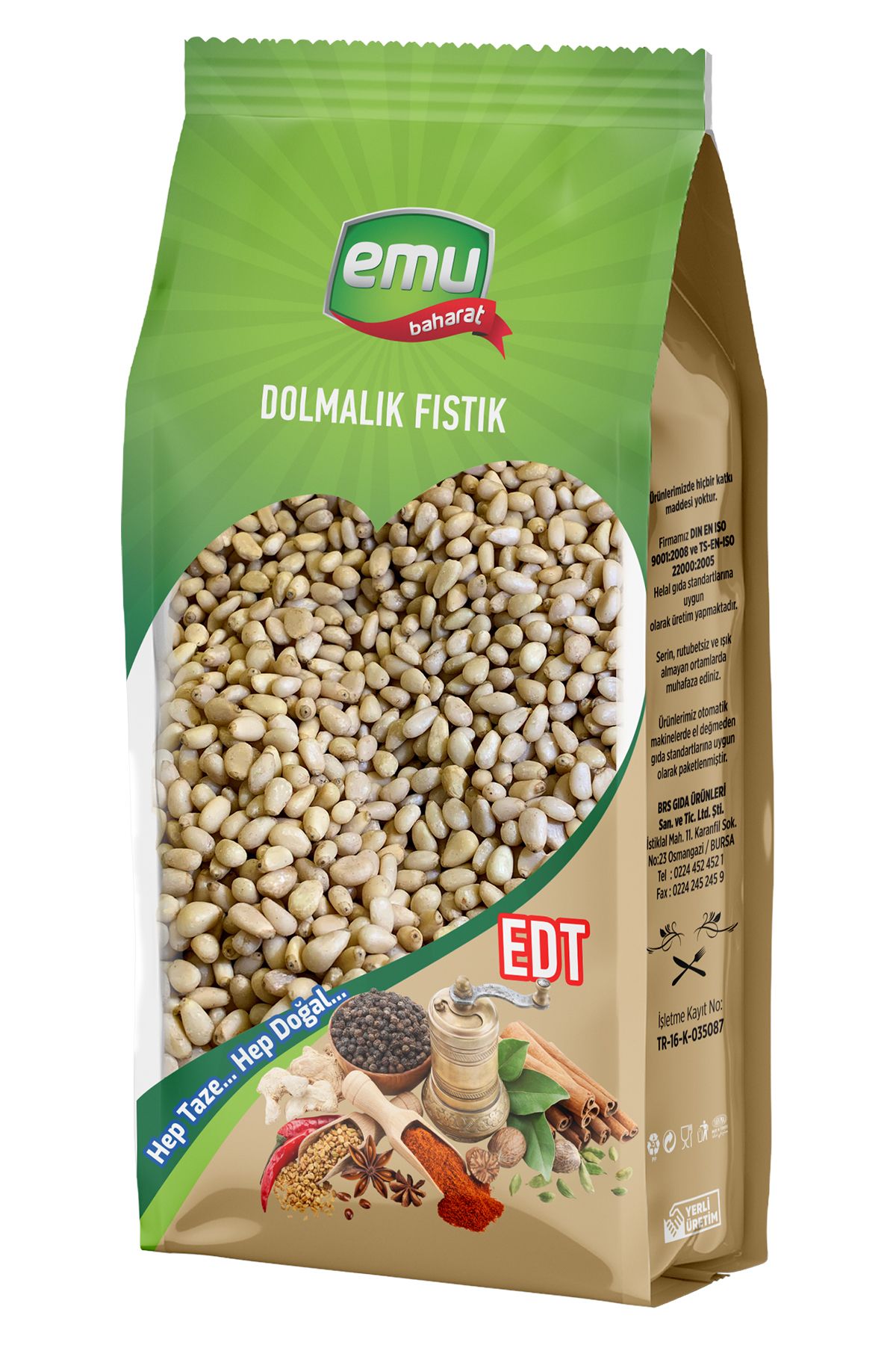 Emu Baharat Dolmalık Fıstık 1000 gr