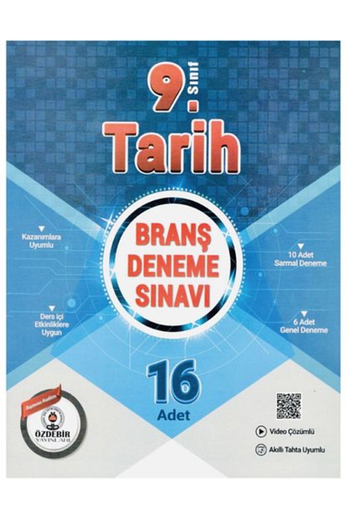 ÖZDEBİR YAYINEVİ 9.Sınıf Güncel Baskı 16X16 Tarih Branş Deneme