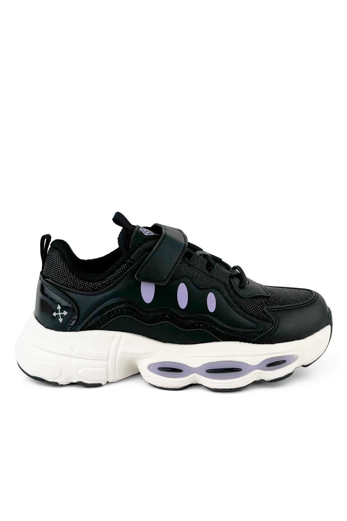Cici Bebe Ayakkabı-Bloom Black Lilac Girls' Sneaker Sneakers 1
