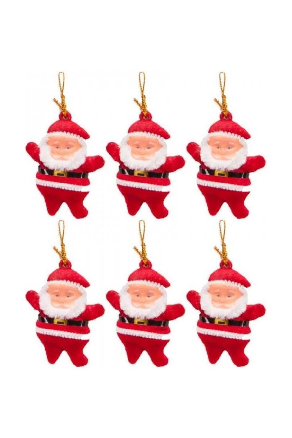 Sole-Christmas Pine Tree Ornament Santa Claus Christmas Tree Ornament 6 Pieces 5 cm 2