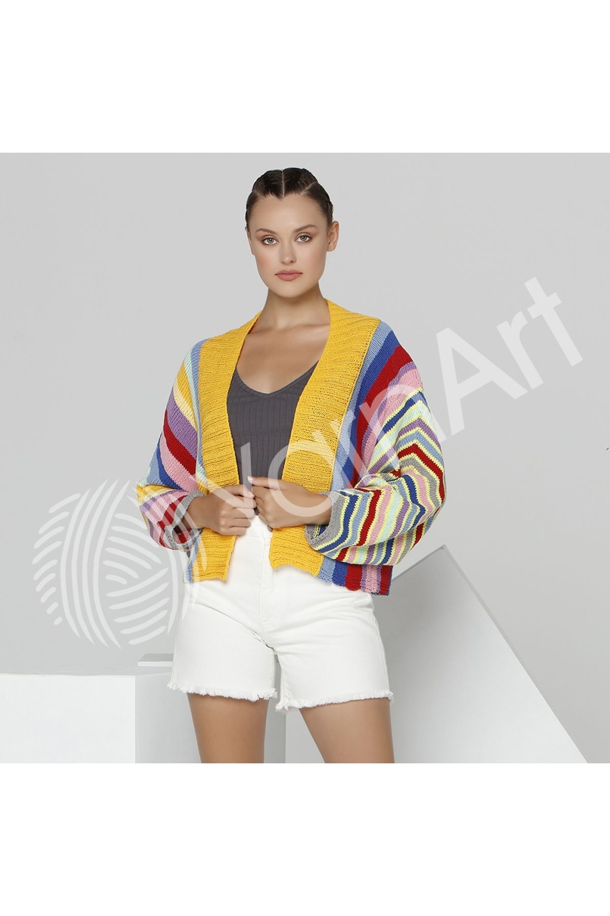 Yarnart-Yarn Art Jeans 61 Highlighter Orange Amigurumi Πλεκτό νήμα Ζακέτα Πλεκτό νήμα Baby Floss Punch Floss 4