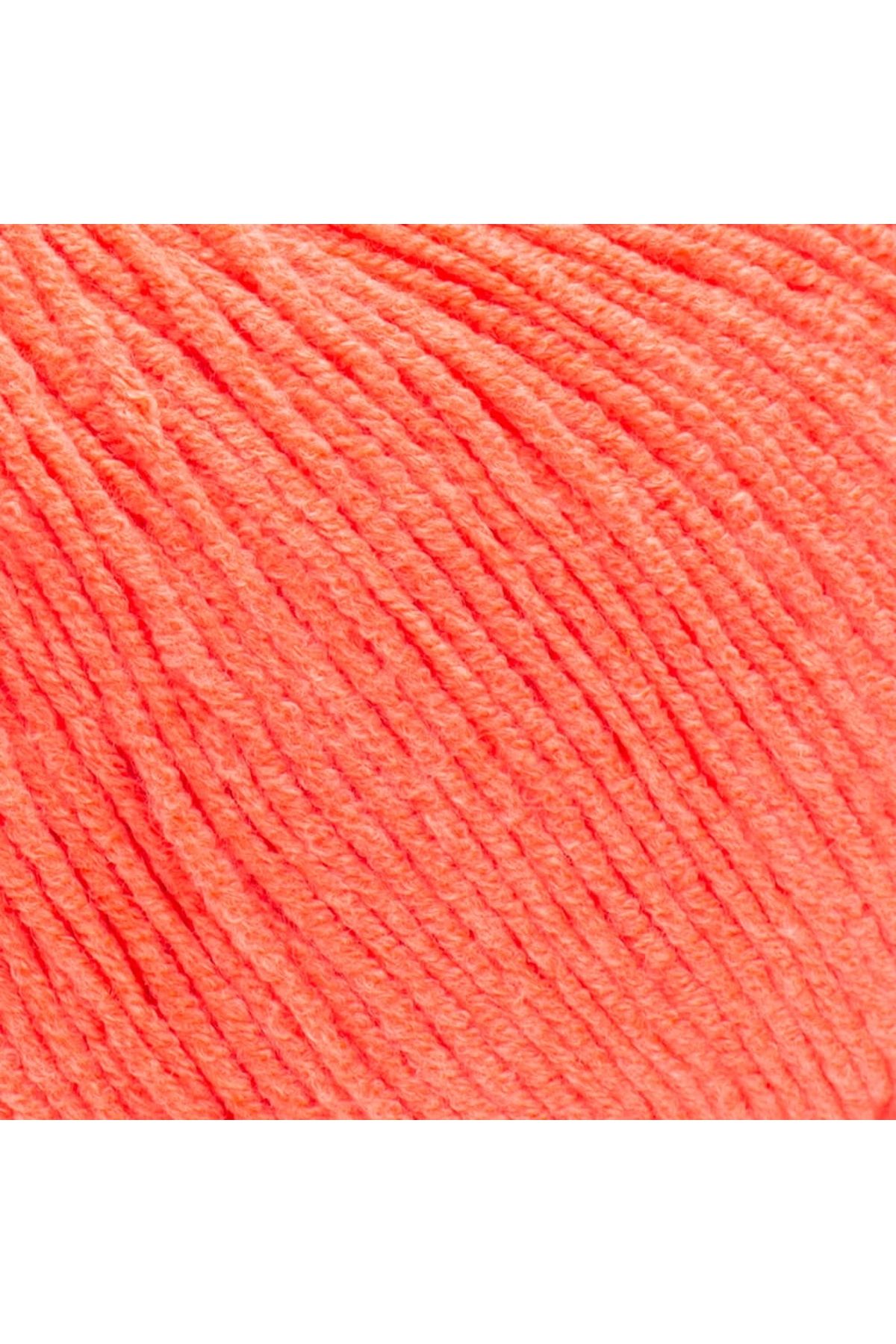 Yarnart-Yarn Art Jeans 61 Highlighter Orange Amigurumi Πλεκτό νήμα Ζακέτα Πλεκτό νήμα Baby Floss Punch Floss 2