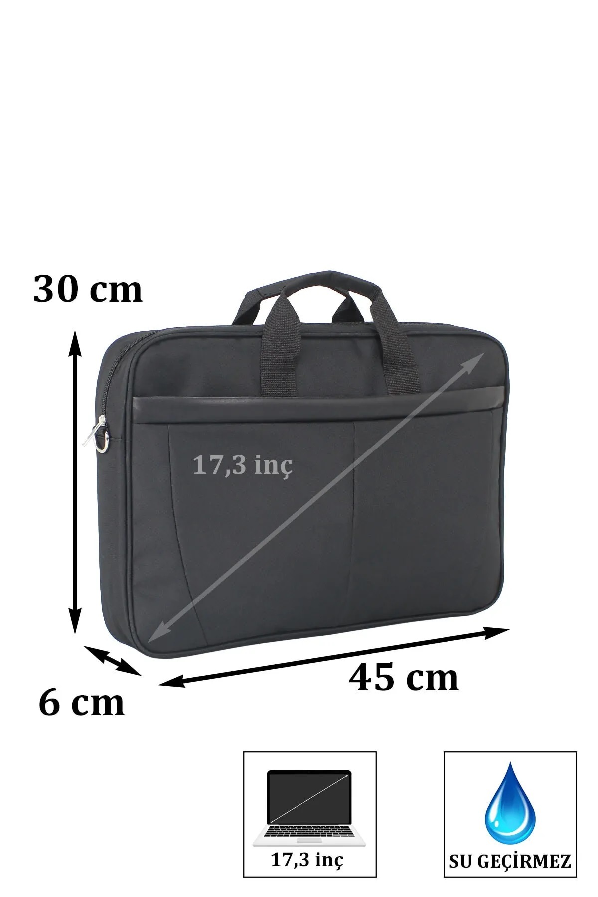 Genel Markalar 17,3 Inç Notebook ve Laptop Evrak Çantası Darbe Emici Yüzey Ergonomik Tasrım görsel 3
