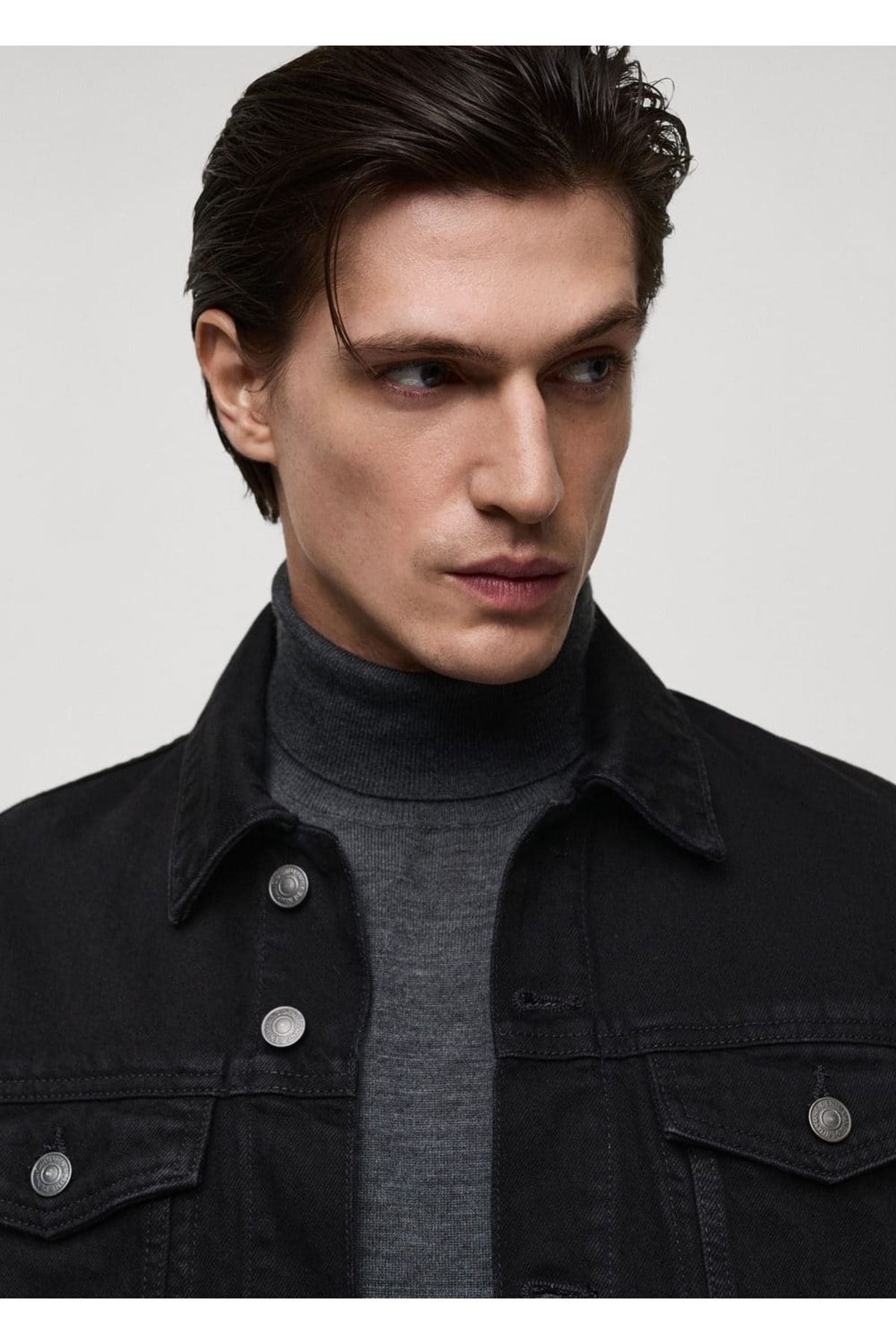 کت مشکی مردانه سیاه CEP DENiM یقه اورجینال MANGO Man