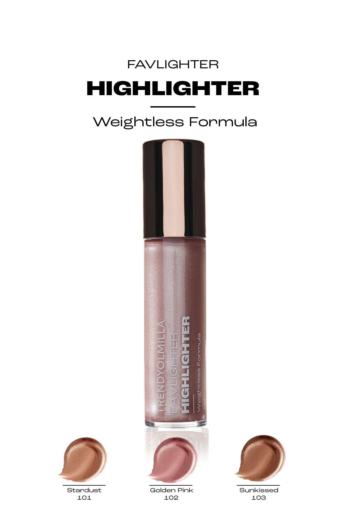 Trendyolmilla Beauty-Iluminator lichid radiant hidratant cu ulei de cocos Golden Pink-102 TKZAW25YD00000 5