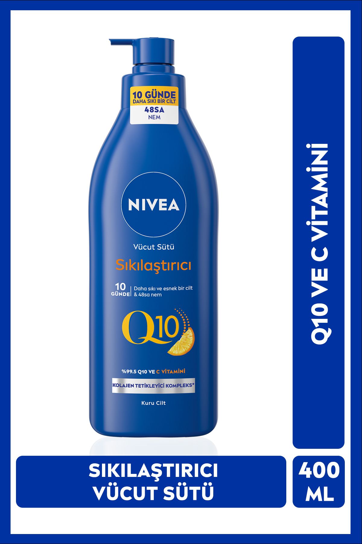 لوسیون مرطوب کننده ضد آفتاب SUN SPF30 200 میلی لیتر و شیر سفت کننده بدن Q10 400 میلی لیتر ویتامین C NIVEA