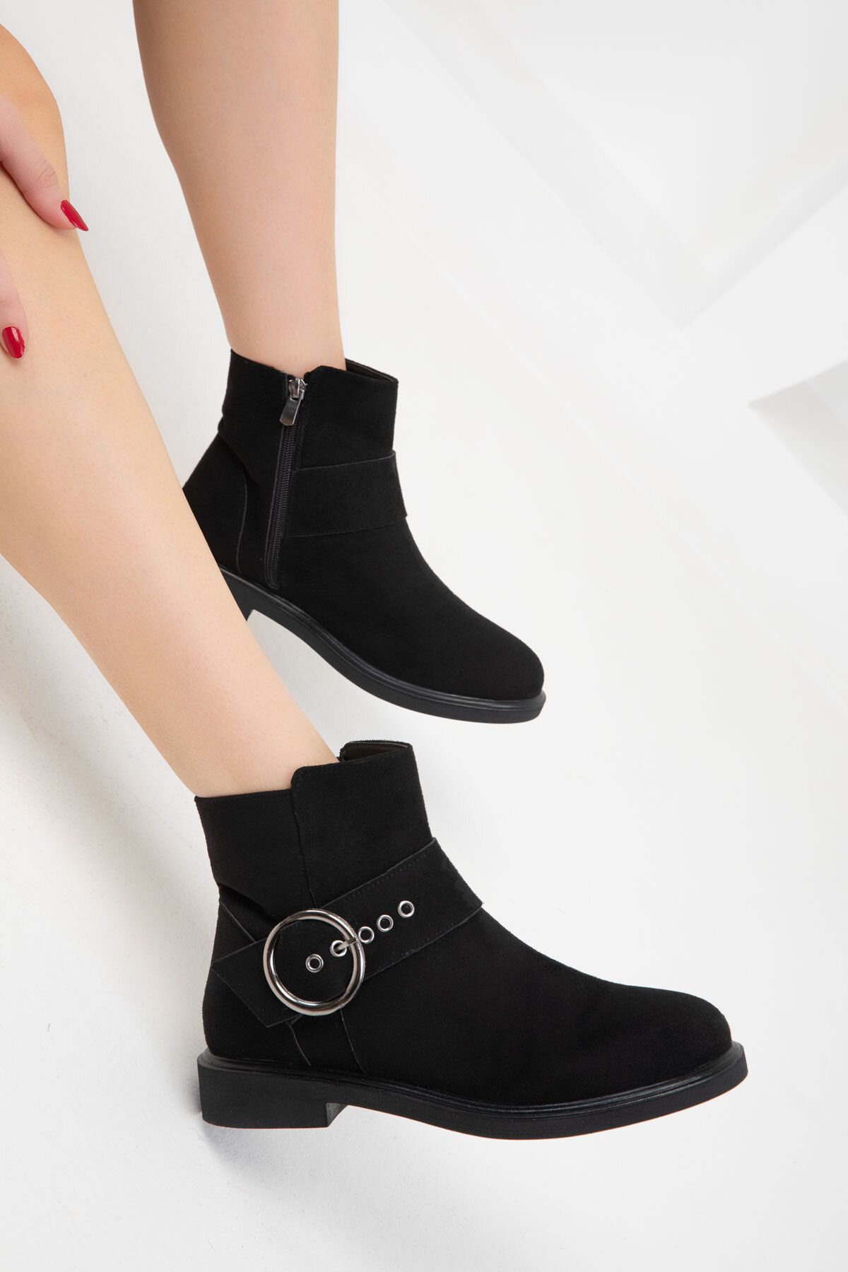 SOHO-Semišové dámské boty - Černá 20015 Model Bootie 5