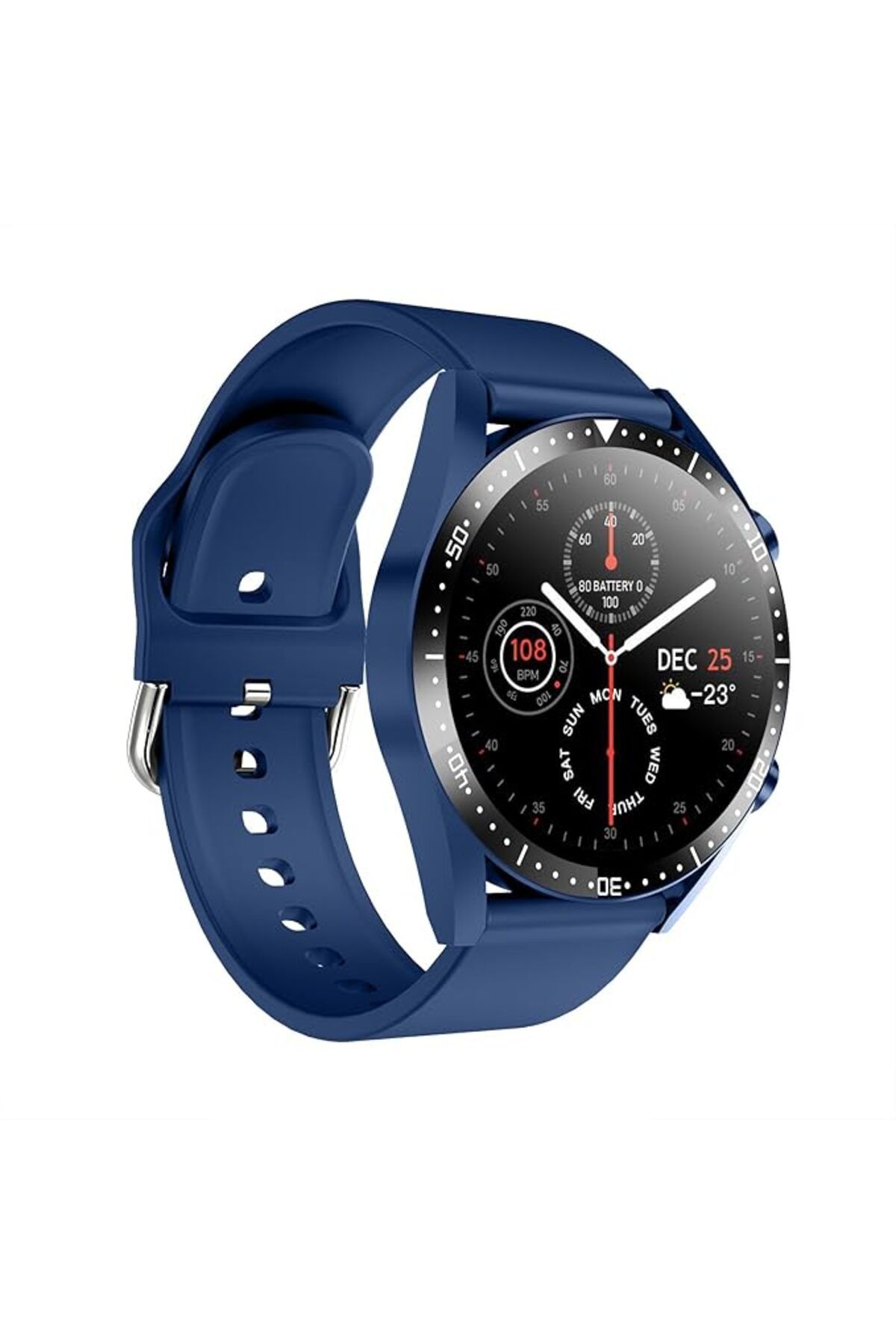 X.Cell-Classic 3 Talk Lite Smartwatch, HR/BP/Oxygen Monitor, Call Function, IP67, 1-Week Battery - Blue 2