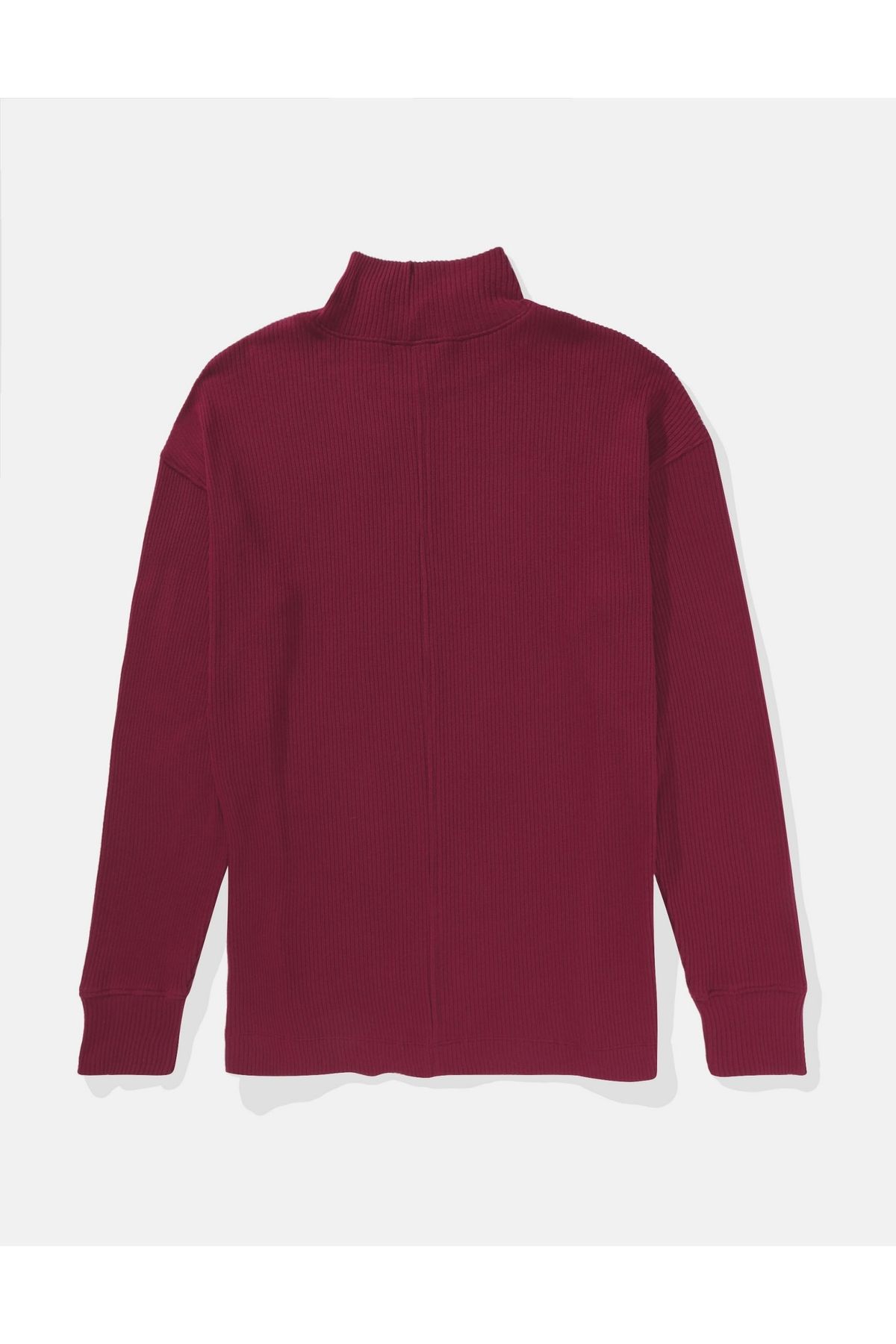 AMERICAN EAGLE-Ae Oversized Long-Sleeve Mock Neck T-Shirt 4