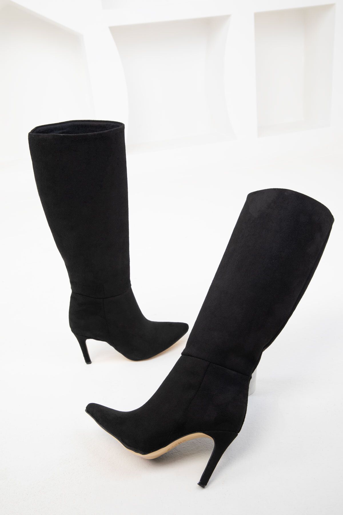 SOHO-Black Suede Women's Boots 20029 4