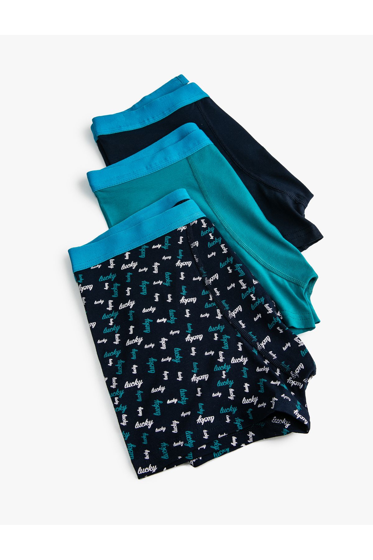 Koton-Slogan Printed Basic 3-Piece Boxer Set 5