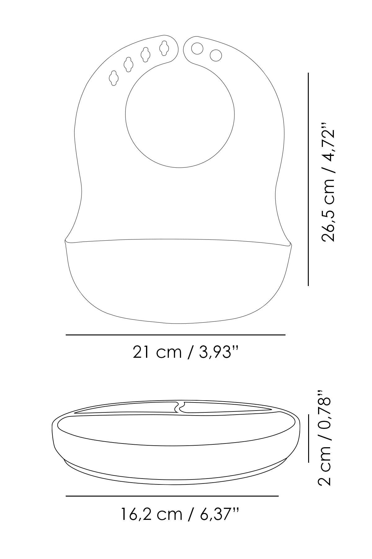 Meleni Baby 2'li Silikon Bebek Beslenme Seti - Vakumlu Tabak, Ayarlanabilir Silikon Mama Önlüğü, Pembe fotoğrafı 7 (önizleme)