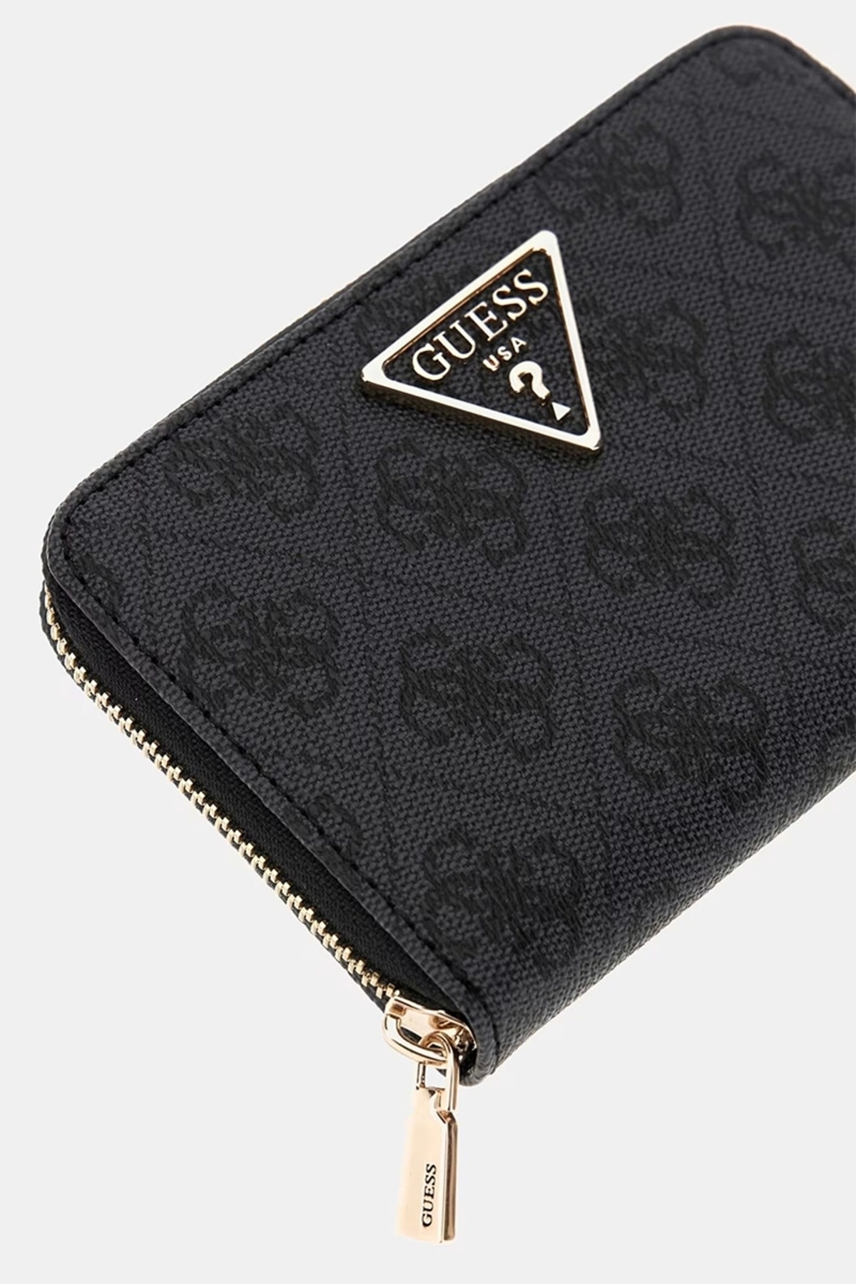 Guess-Portofel antracit pentru femei LAUREL SLG MEDIUM ZI SWSG8500140-CLO 4