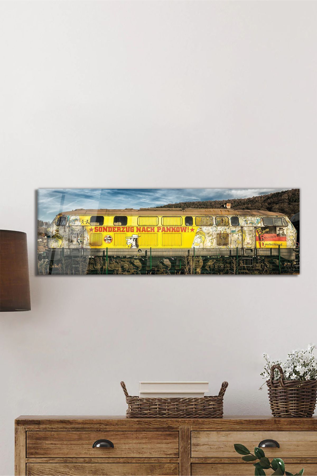 ArtNoia Eski Retro Tren Panorama Cam Tablo