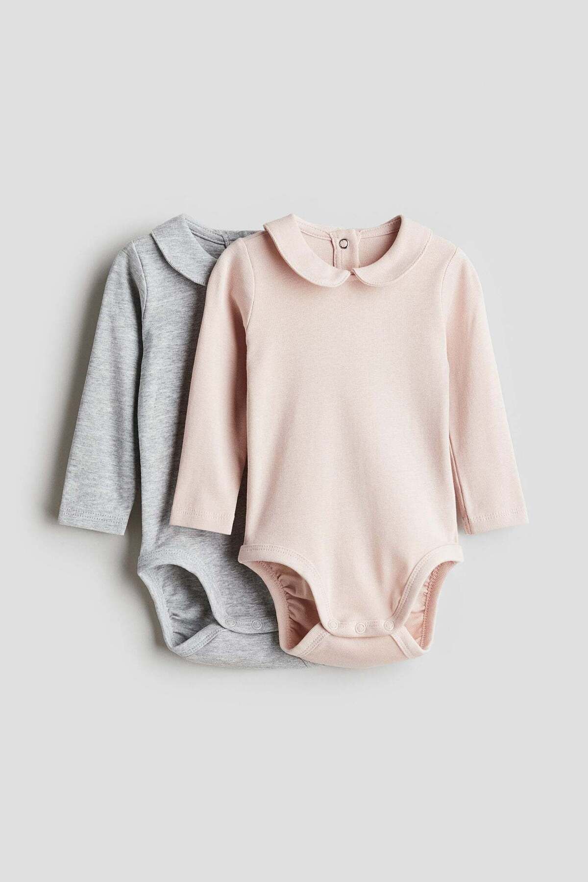 H&M-2-pack long-sleeved bodysuits 1