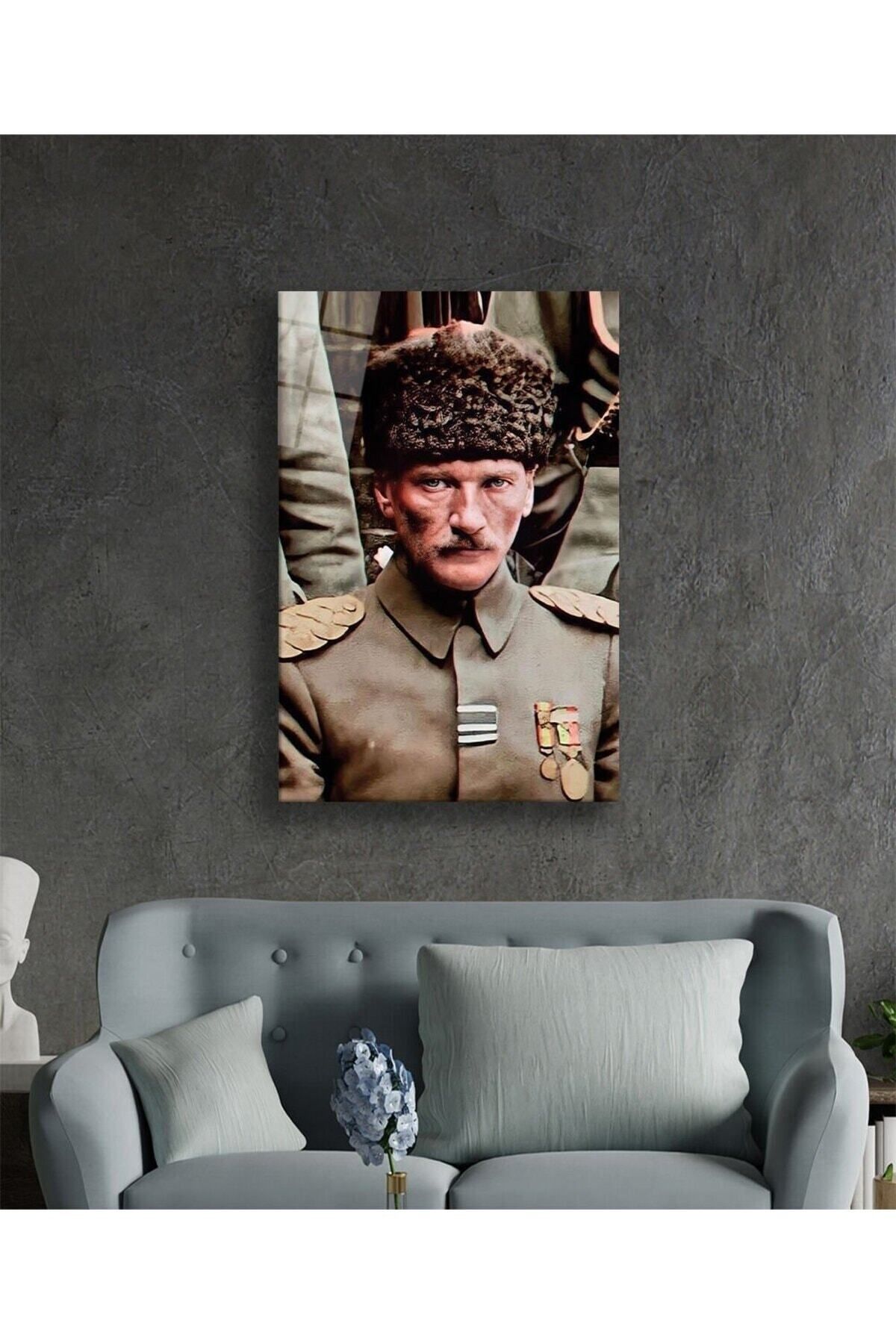 ArtNoia Mustafa Kemal Atatürk Portresi Cam Tablo
