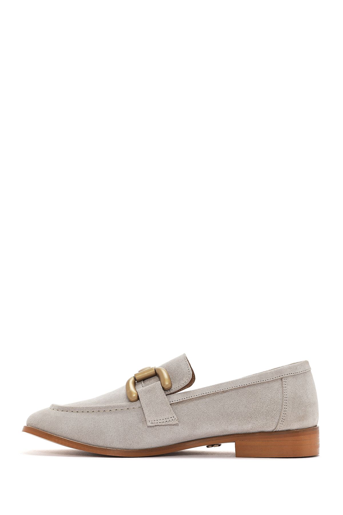 لوفر نود زنانه Beige چرمی Loafer 24SFD131910 Derimod
